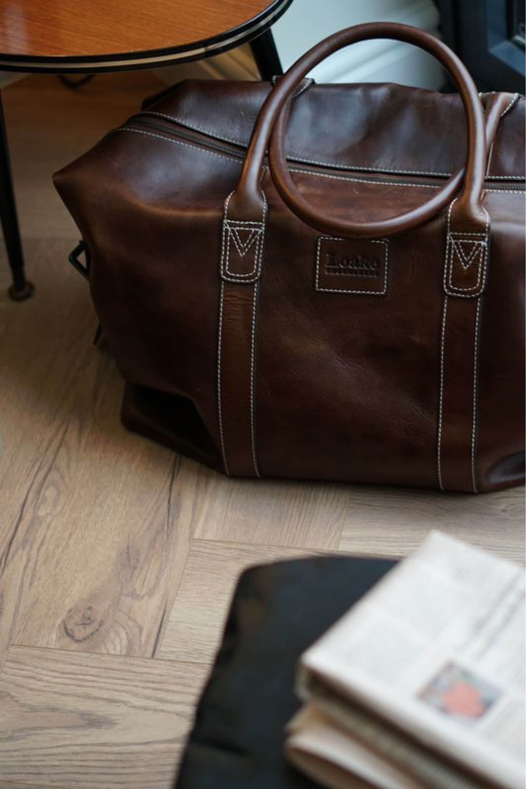 Buy Loake Brown Balmoral Leather Weekend Bag from Next Belgium