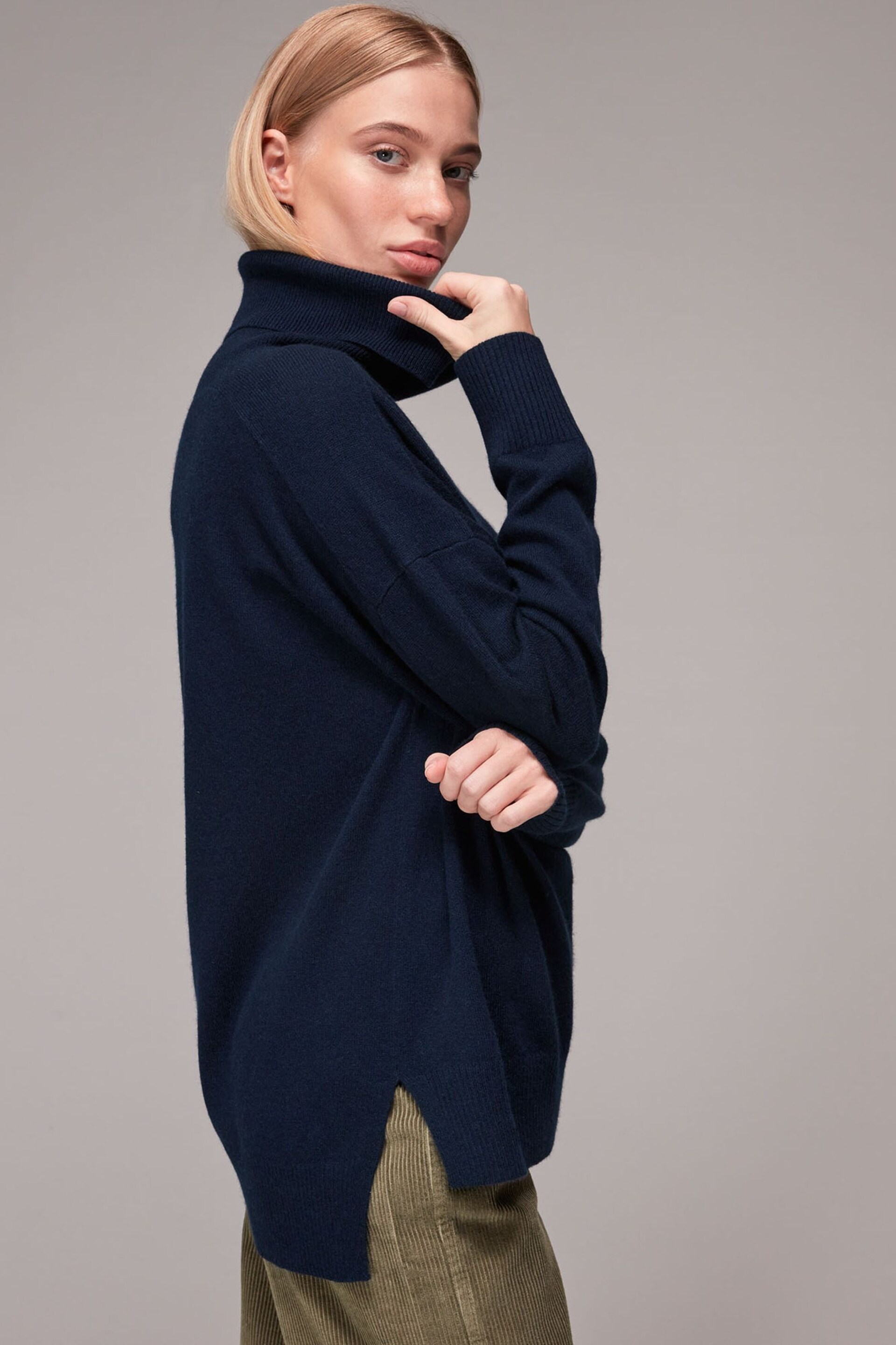 Whistles Cashmere Roll Neck Jumper - Image 4 of 5