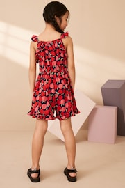 Red Apple Print Frill Playsuit (3-16yrs) - Image 2 of 6