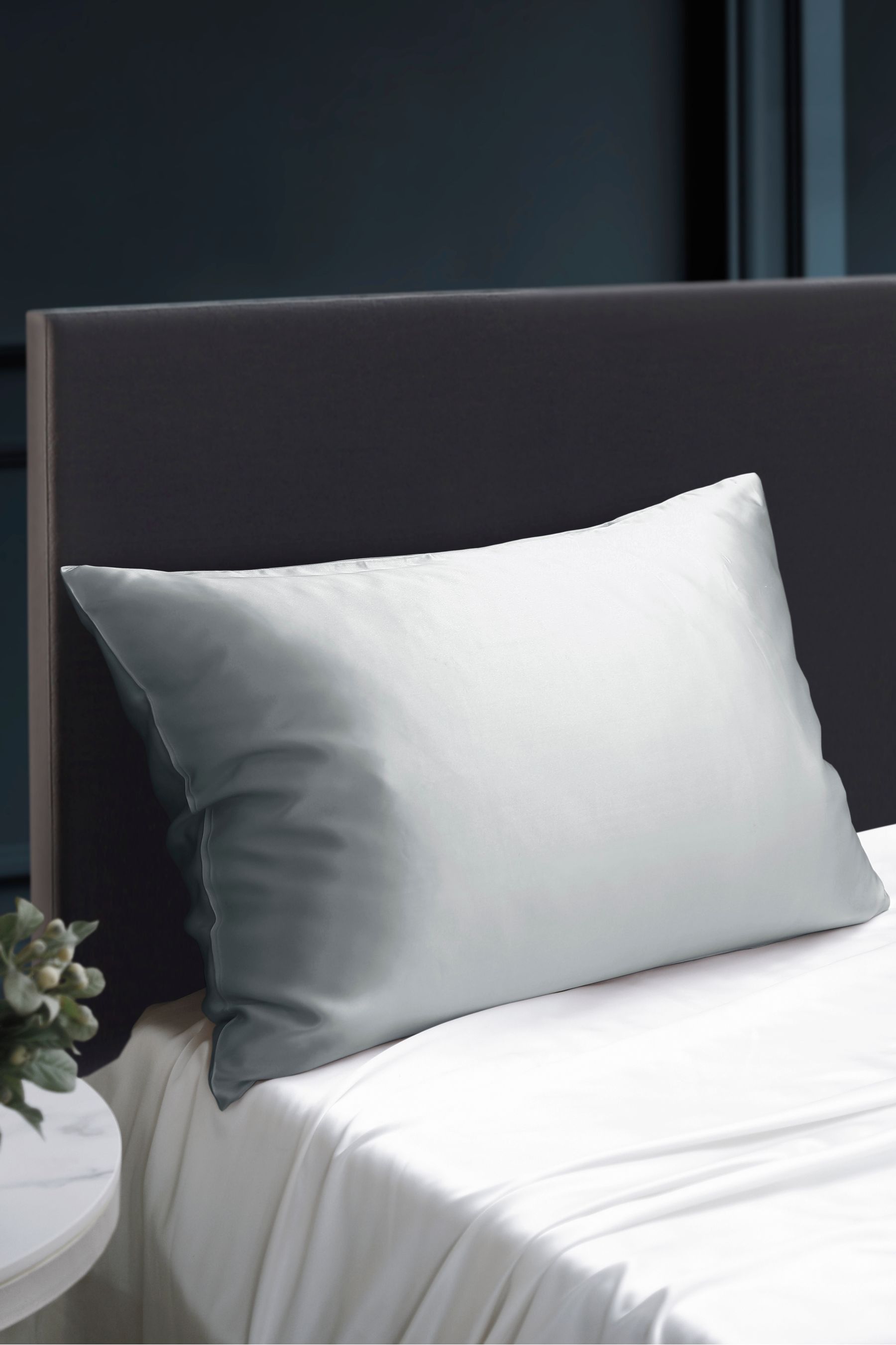 Buy Silver 100 Silk Pillowcase from Next Luxembourg