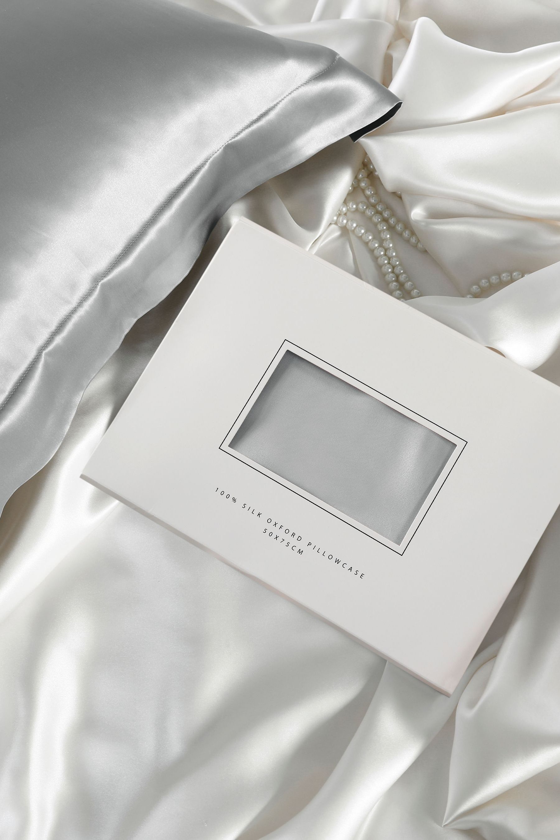 Buy Silver 100 Silk Pillowcase from Next Luxembourg