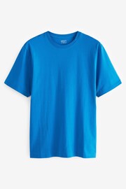 Blue Regular Fit Essential Crew Neck T-Shirt - Image 5 of 5