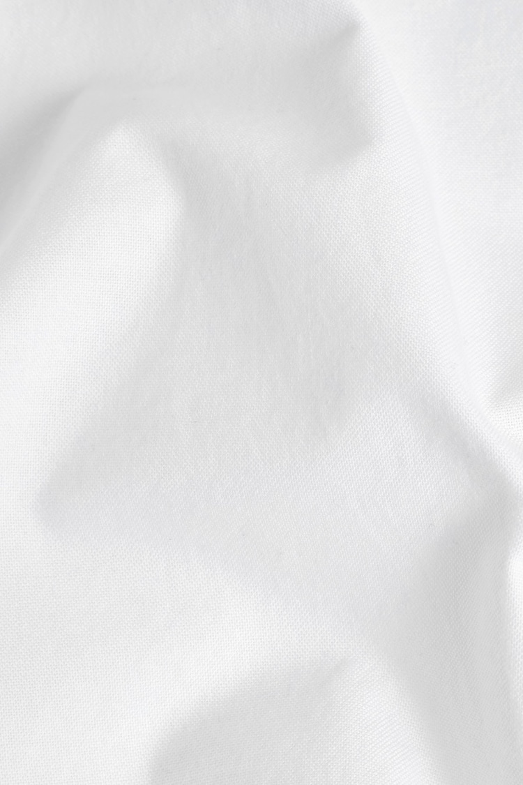 White Regular Fit Short Sleeve Oxford Shirt - Image 5 of 5