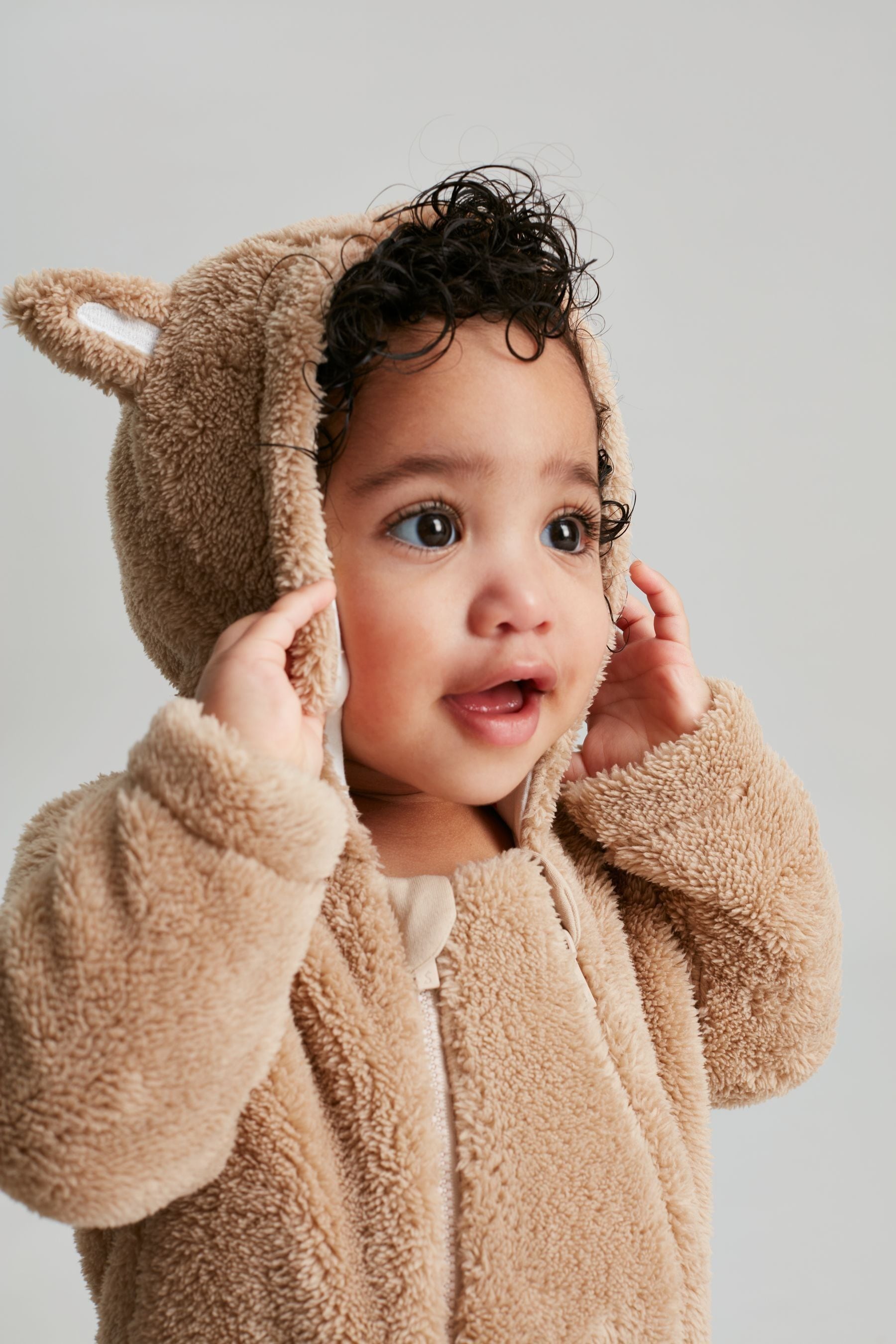 Buy Joules Peter Rabbit Cottontail Fleece Brown Pramsuit from Next Luxembourg