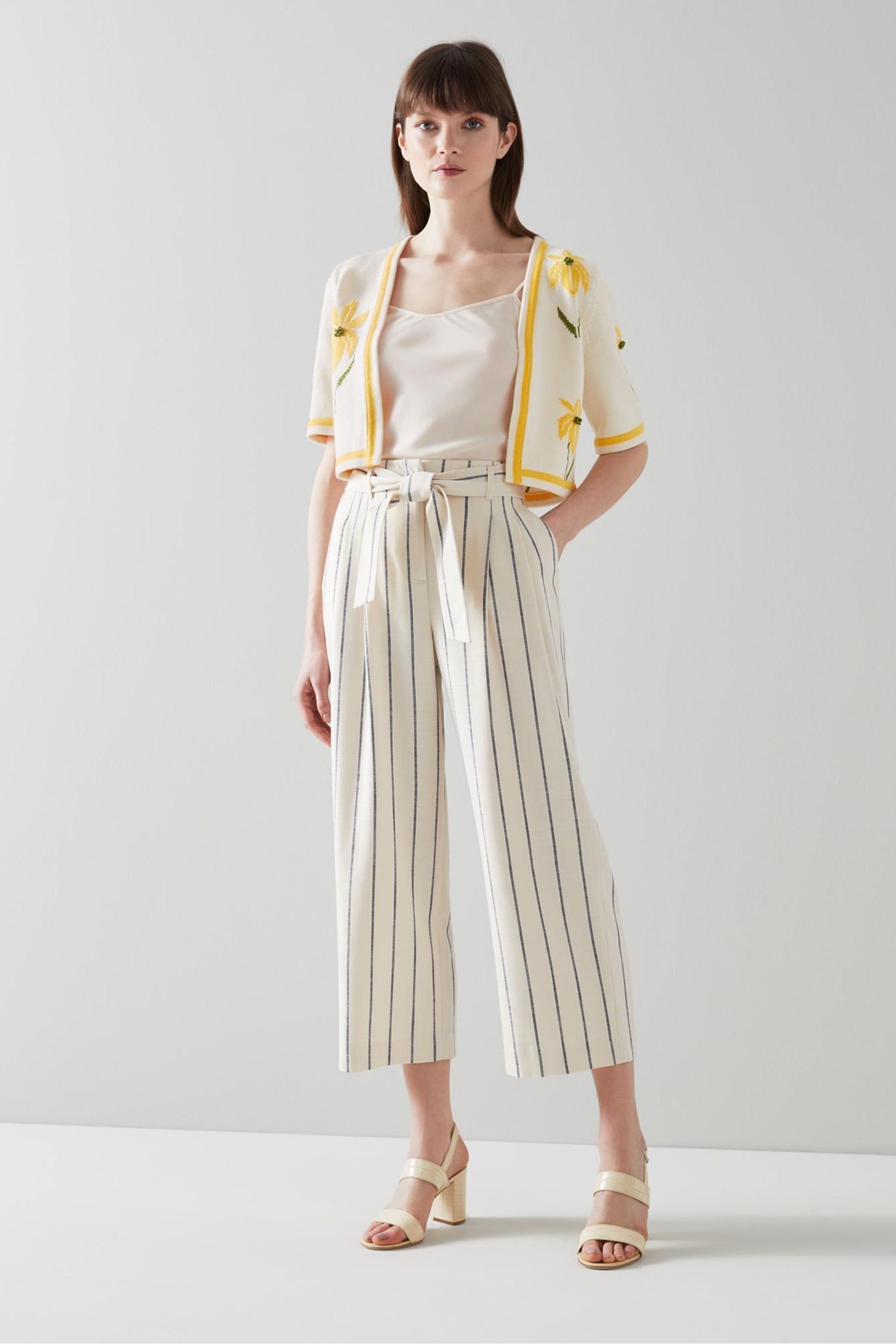 Buy LK Bennett Lucia Yellow Embroidered Knit Cardigan from Next Austria
