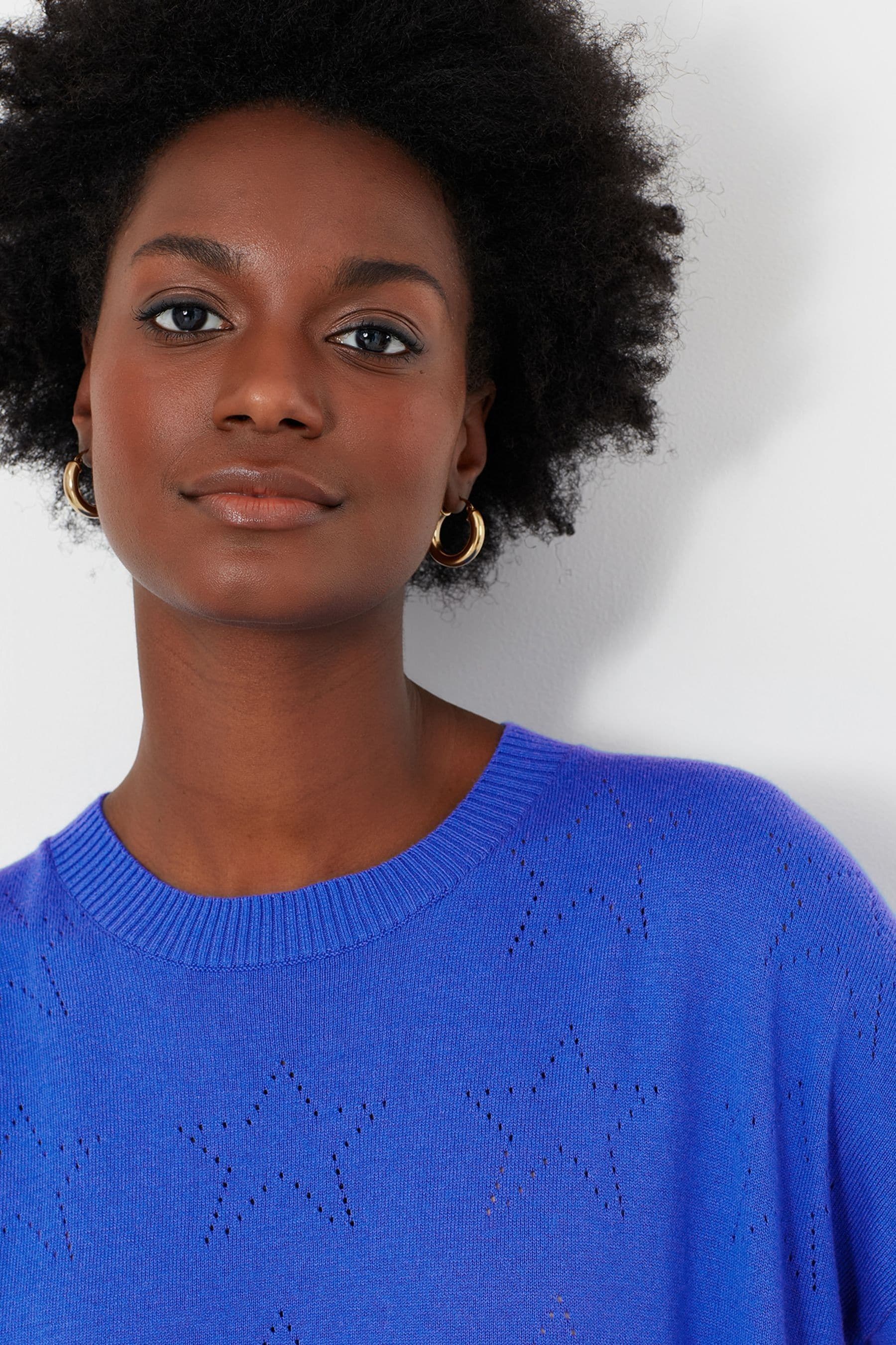 Buy Joules Blue Juniper Star Pointelle Jumper from Next Austria