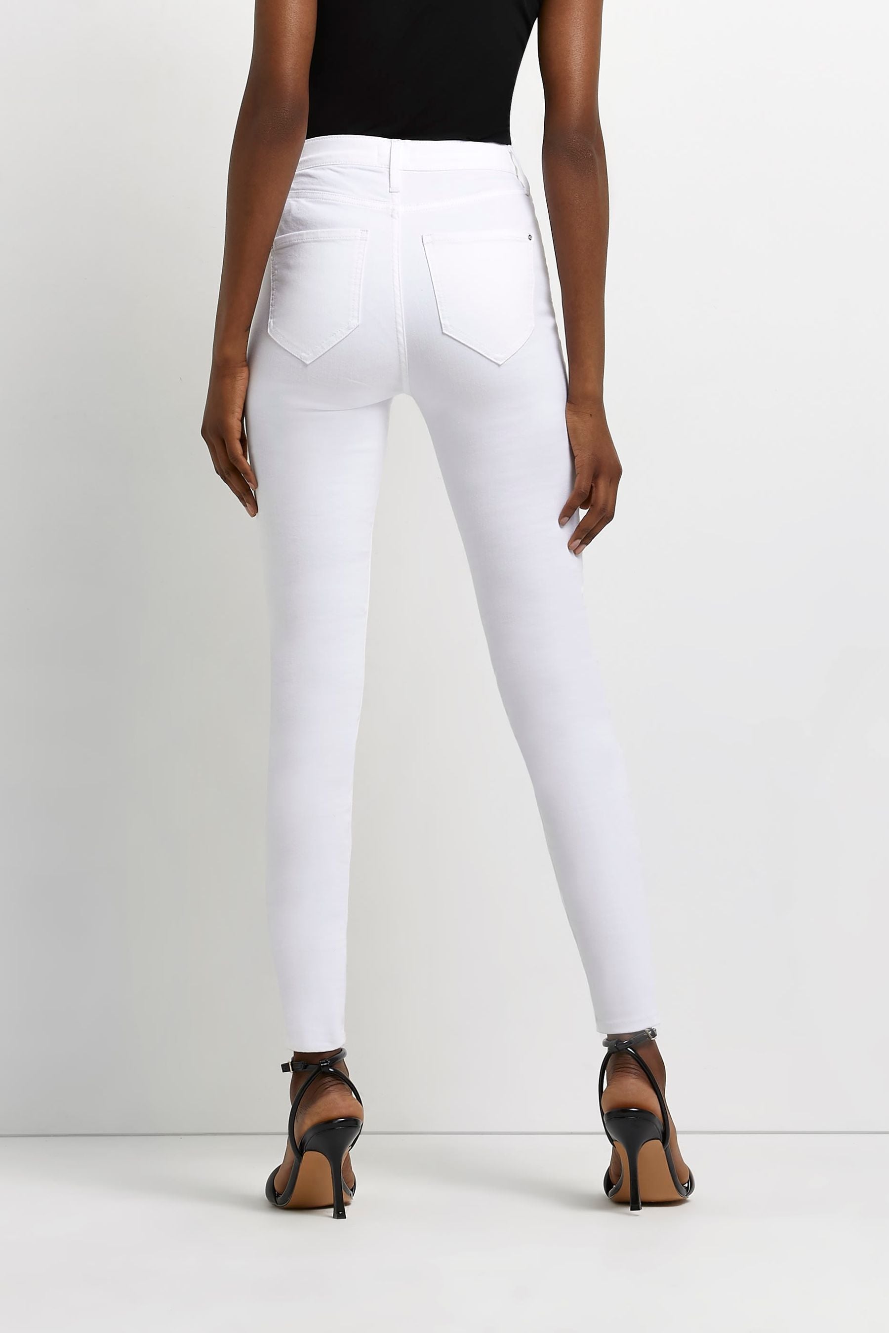 High rise white jeggings cheap