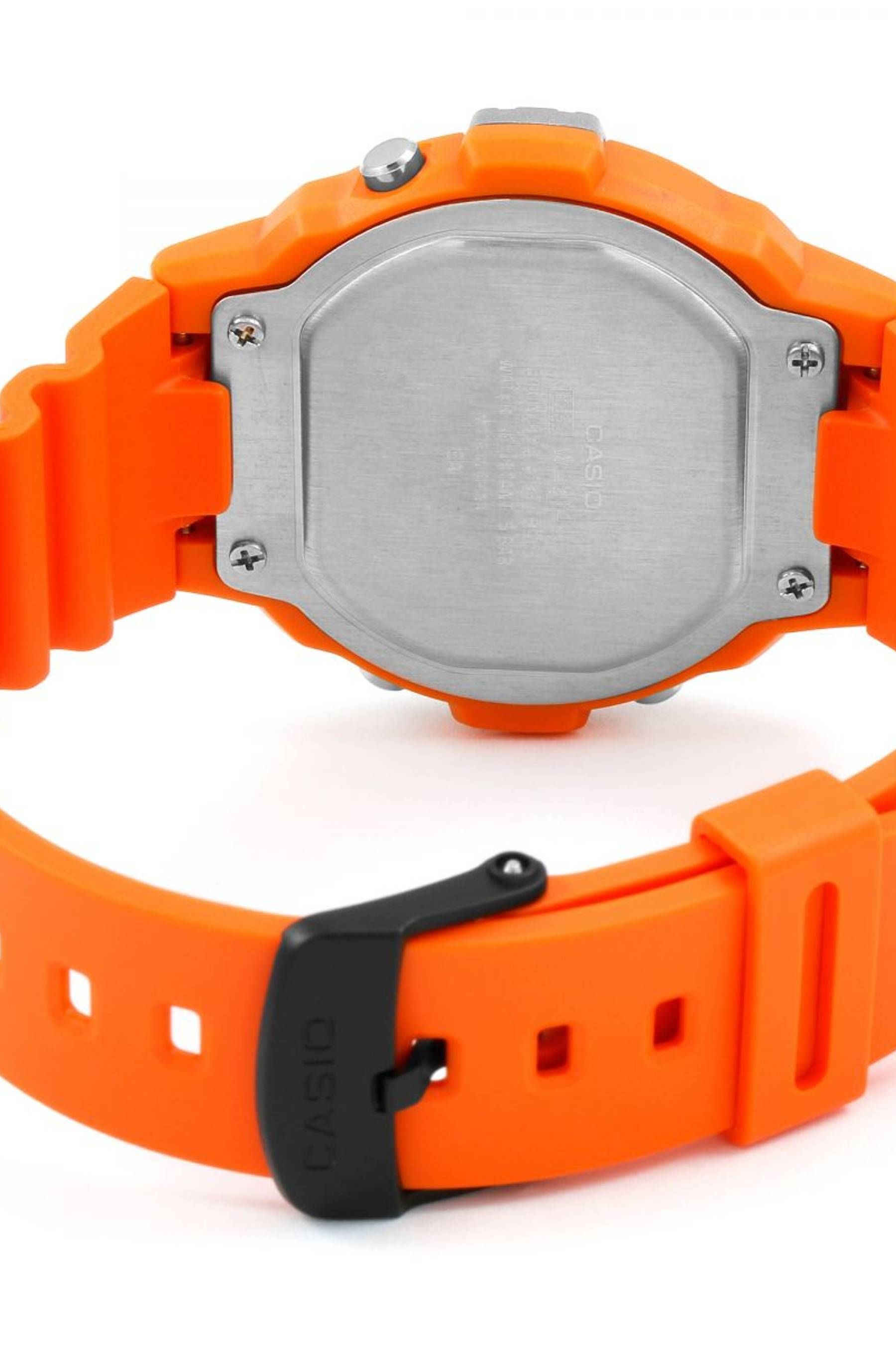 Casio men's illuminator lcd orange resin strap watch new arrivals