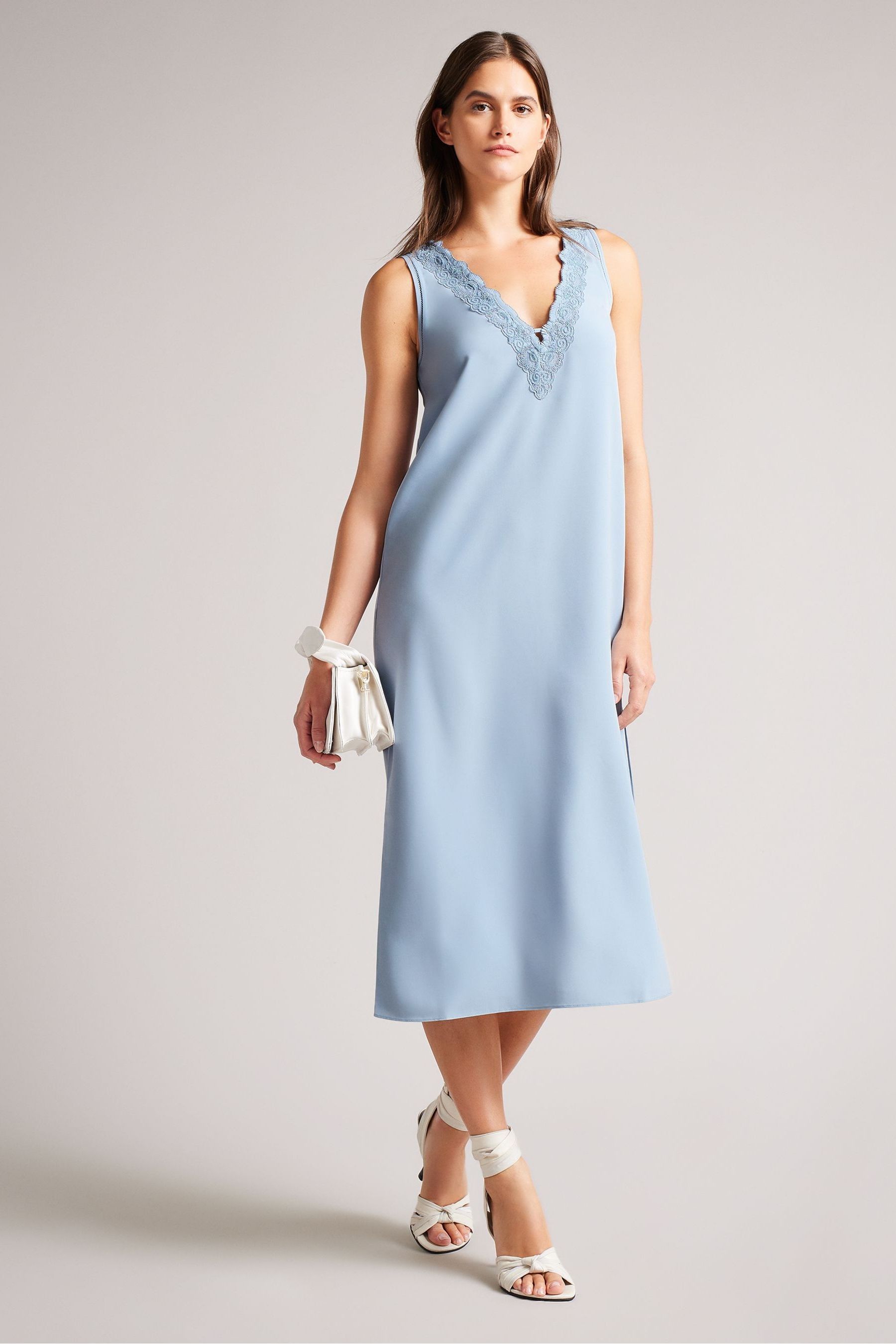 Ted baker blue off the shoulder dress store