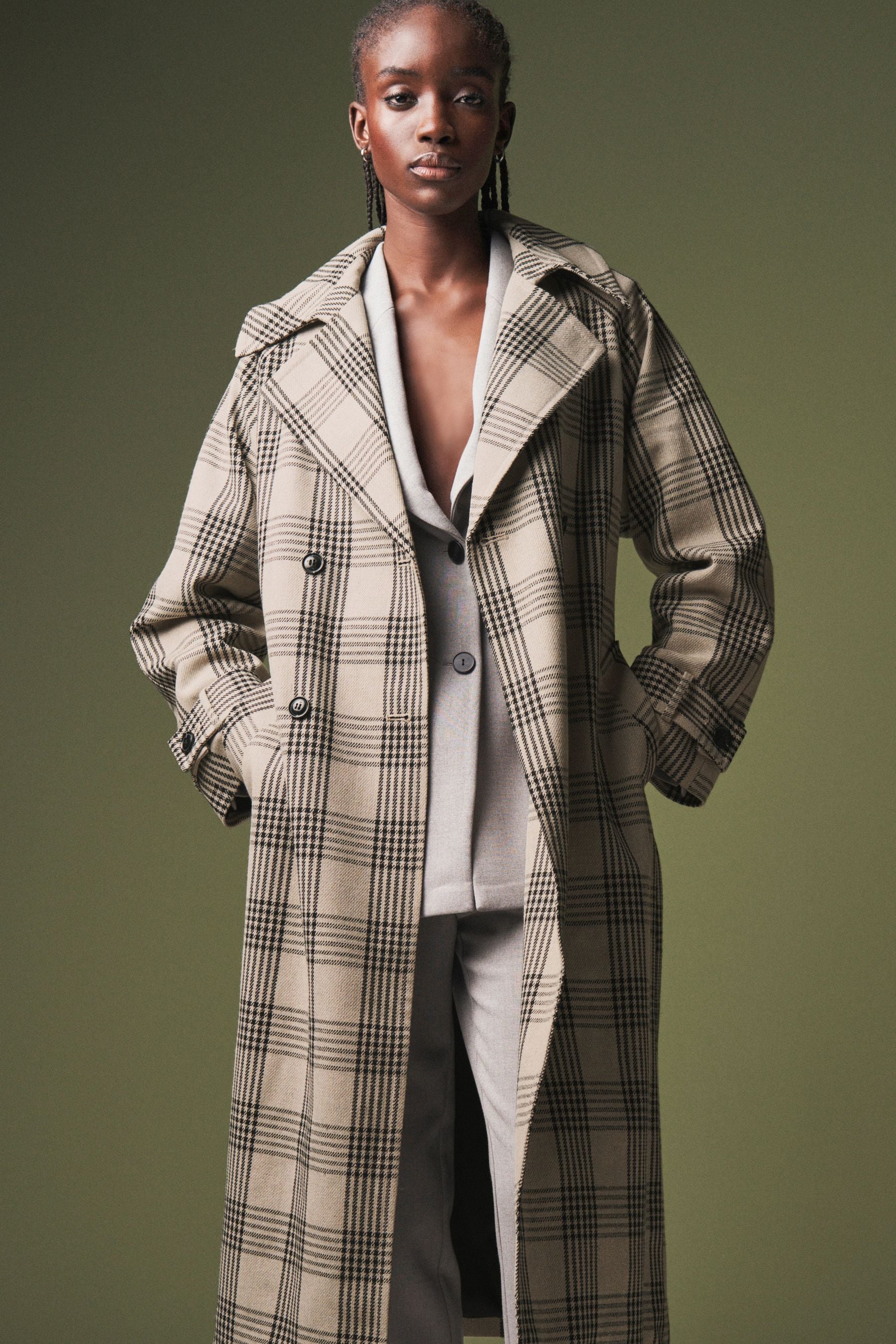 Check trench coat sales