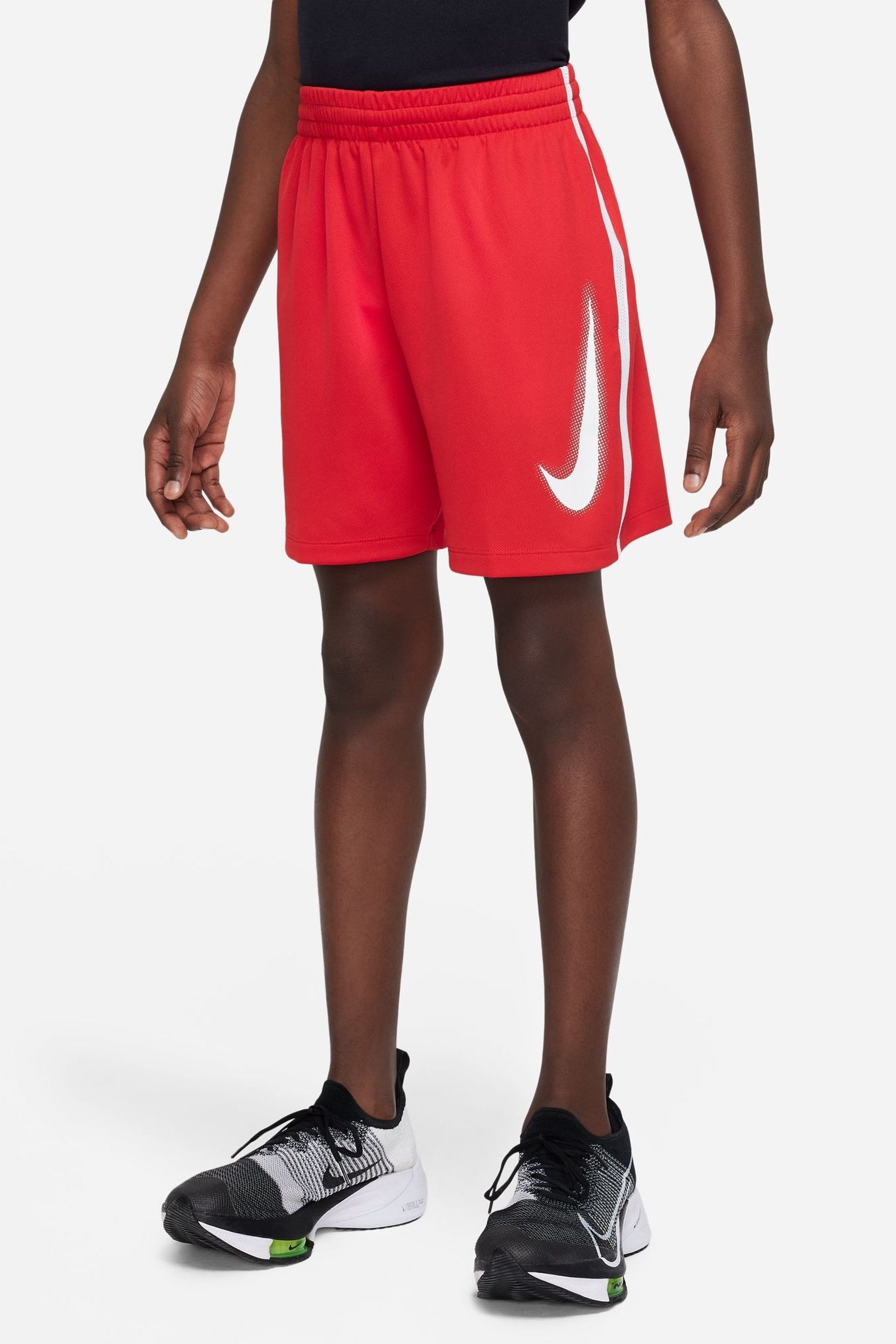 Nike Red Dri FIT Multi Graphic Training Shorts