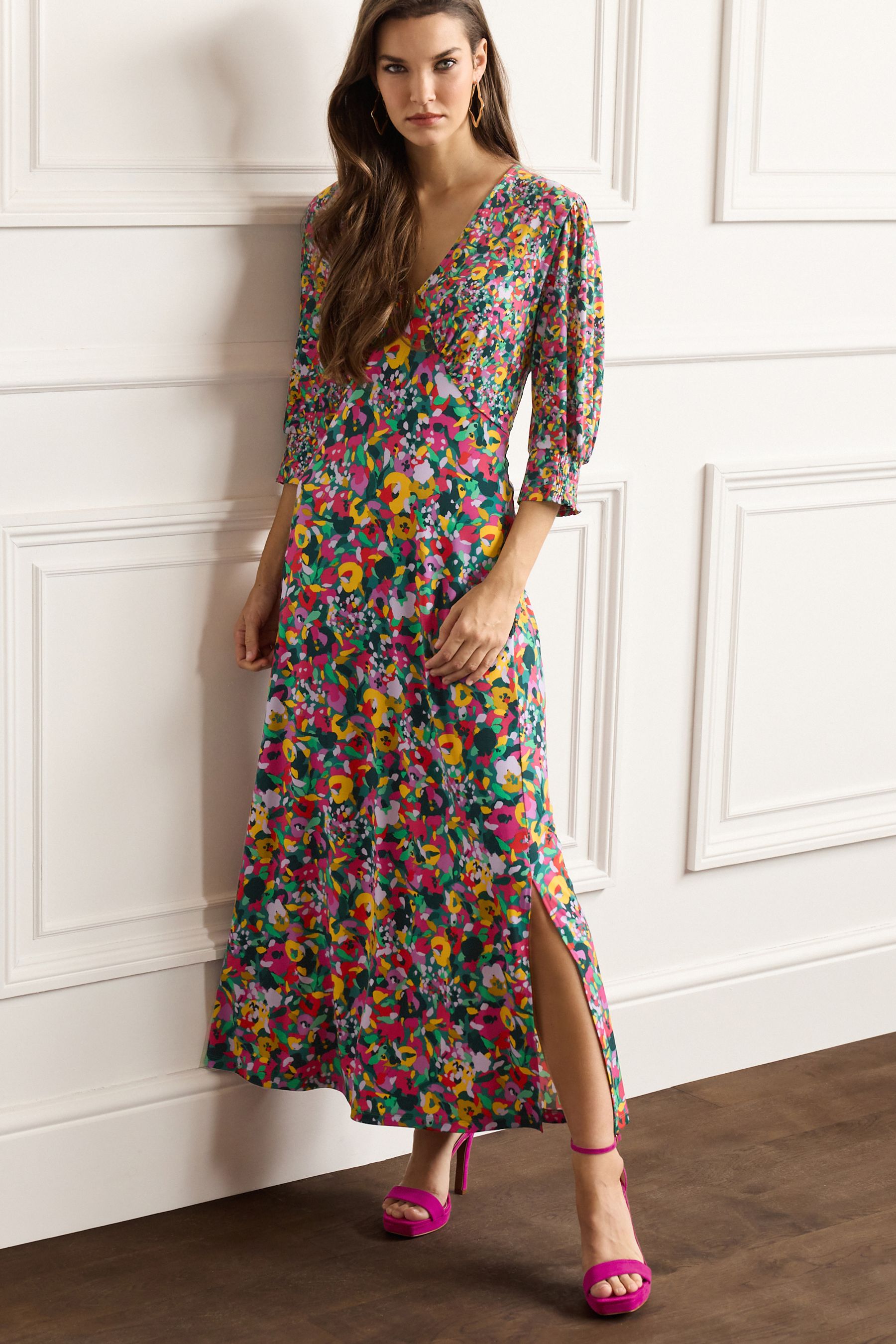 V neck day dress top