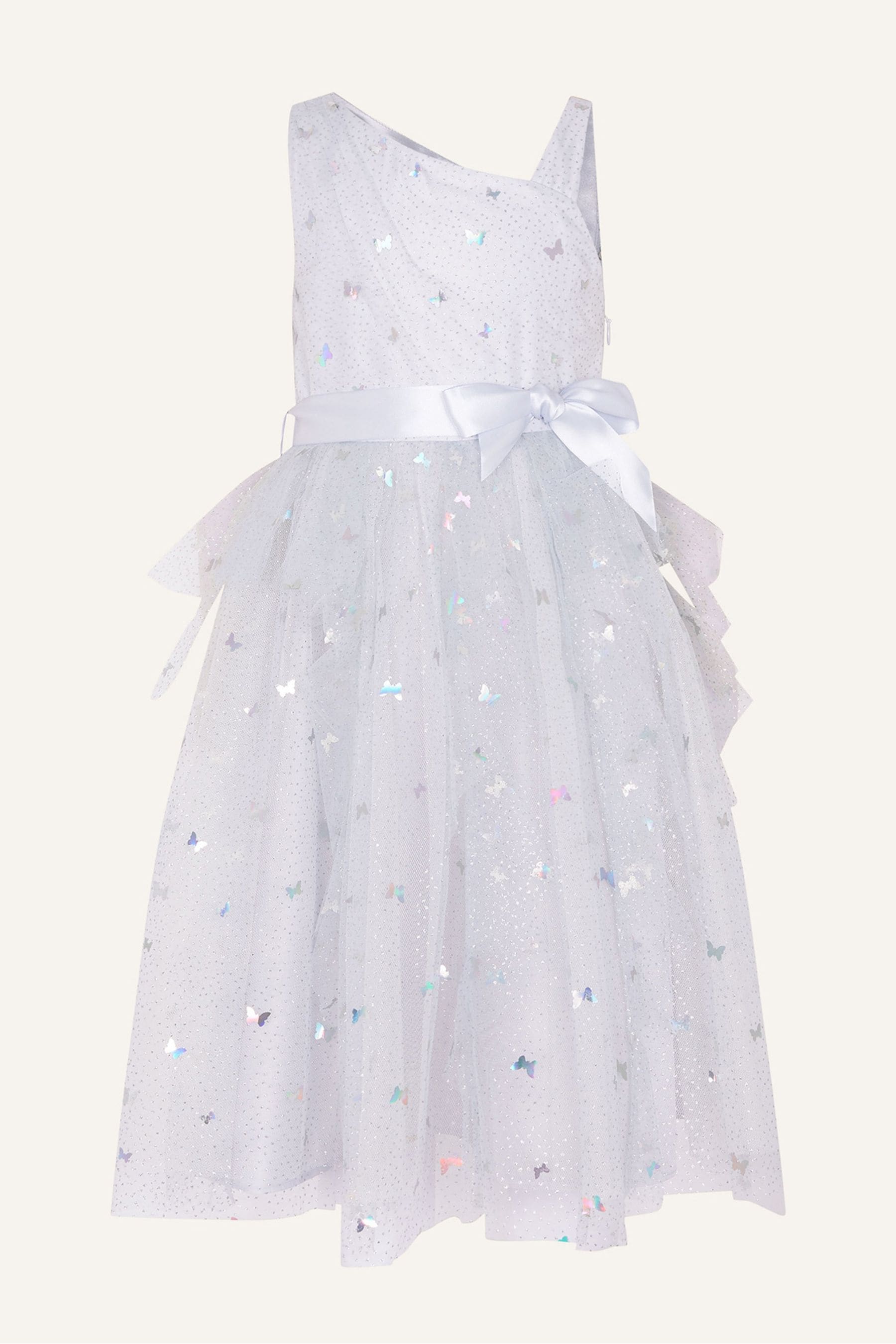 Buy Monsoon Grey Bonnie Butterfly One Shoulder Net Dress from Next Luxembourg