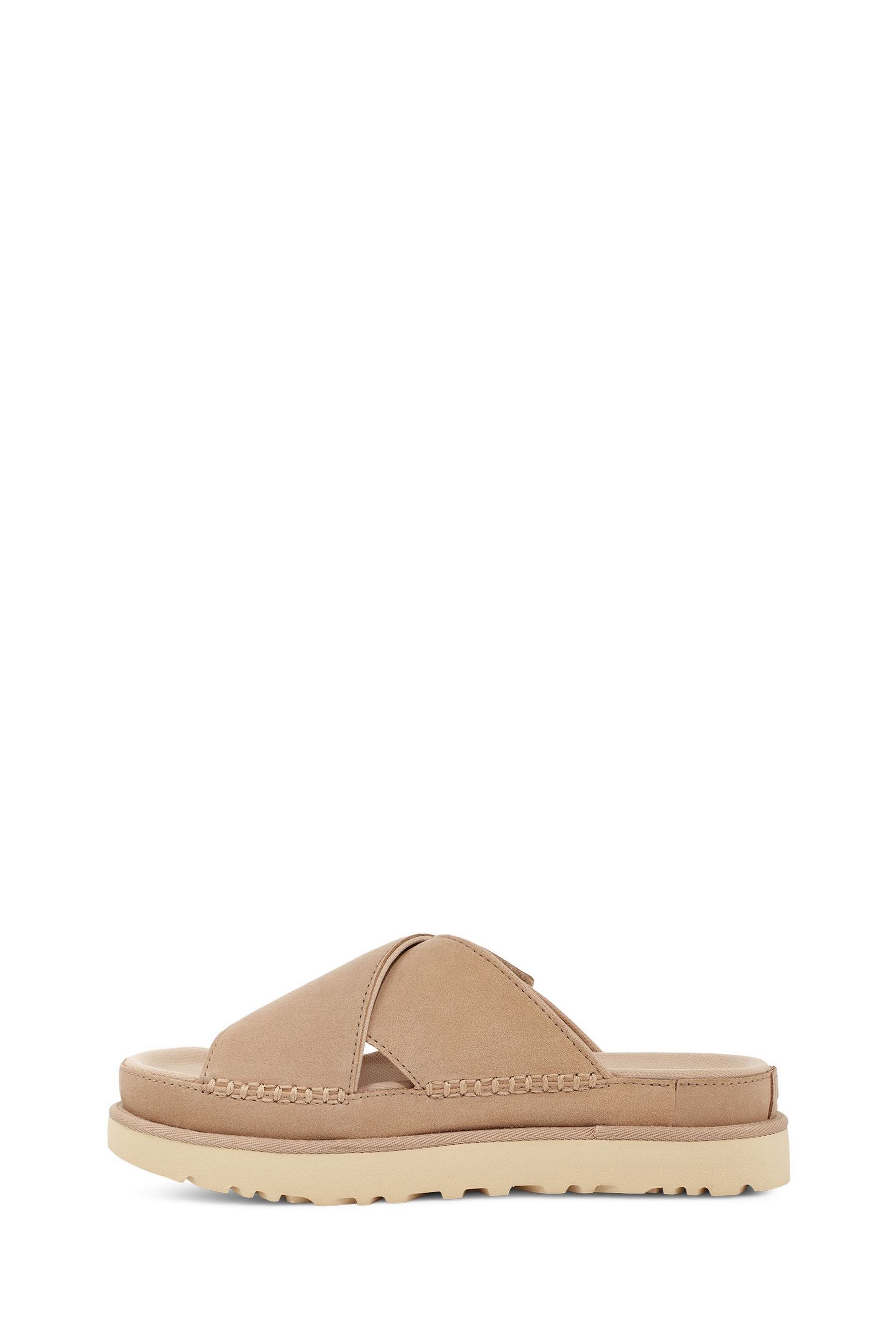 Buy UGG Nude Goldenstar Cross Slide Sandals from the Next UK online shop
