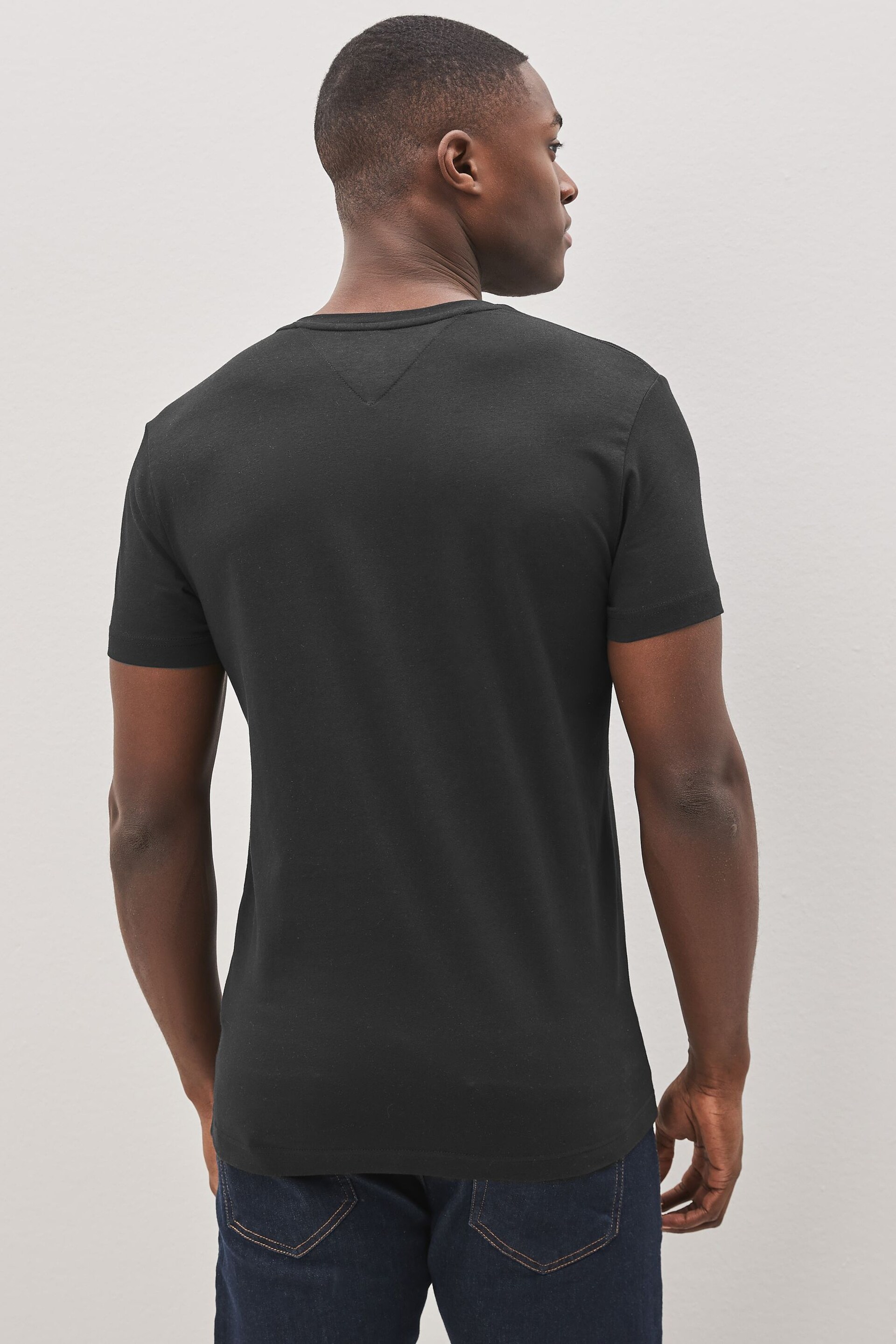 Tommy Hilfiger Black Core Stretch Slim Fit V-Neck T-Shirt - Image 2 of 4
