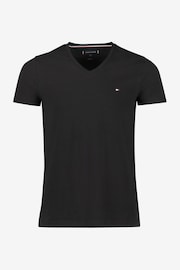Tommy Hilfiger Black Core Stretch Slim Fit V-Neck T-Shirt - Image 4 of 4