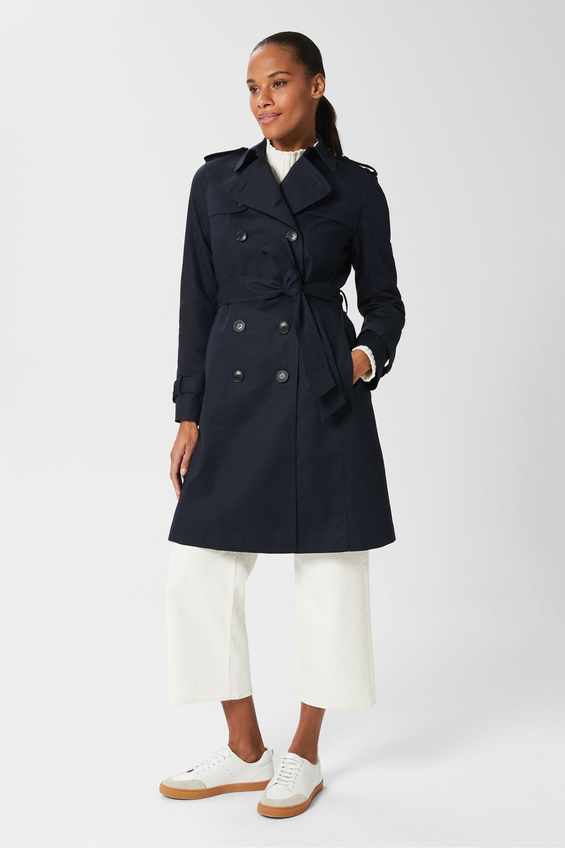 Buy Hobbs Blue Trench Coat from the Next UK online shop