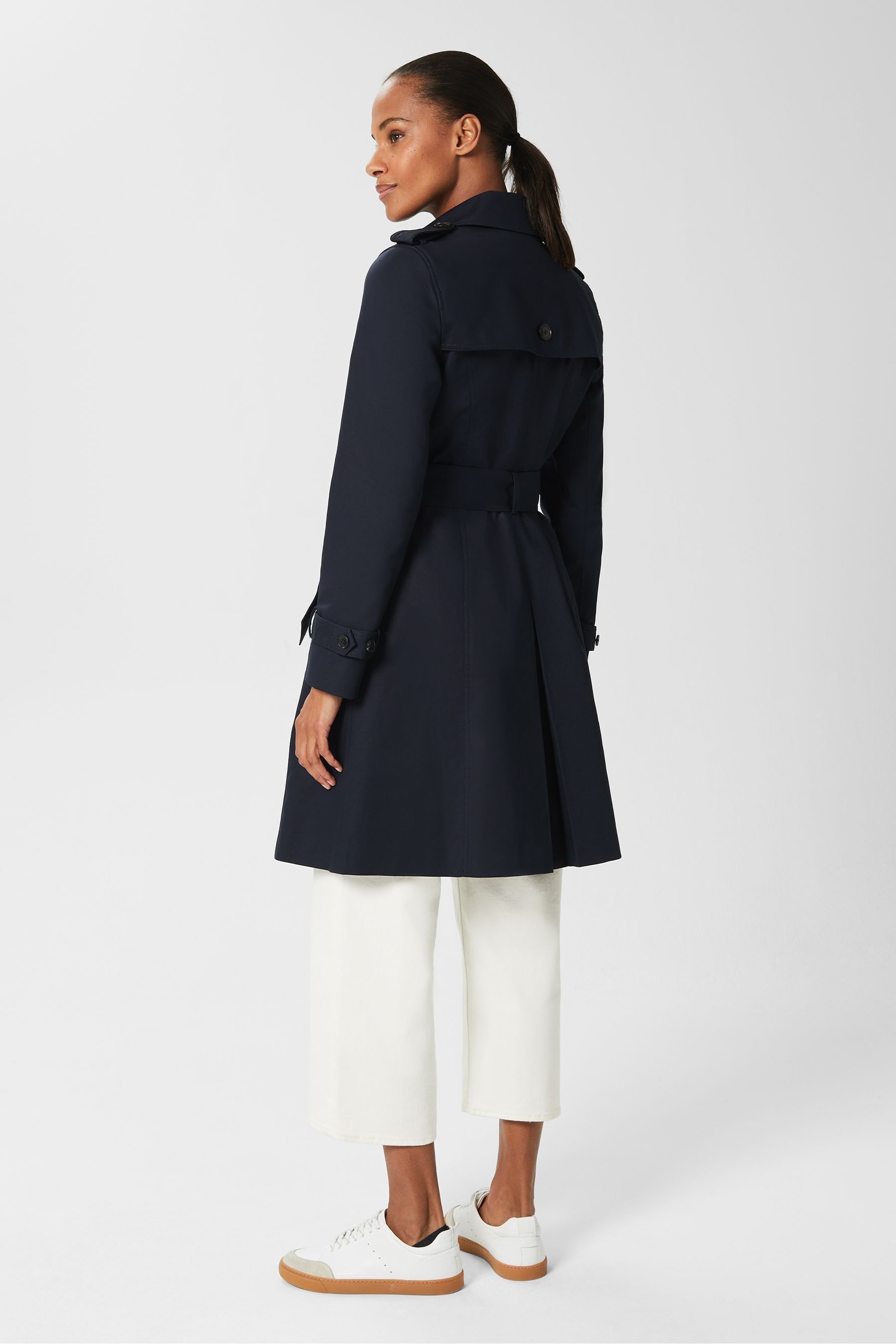 Hobbs navy trench coat on sale