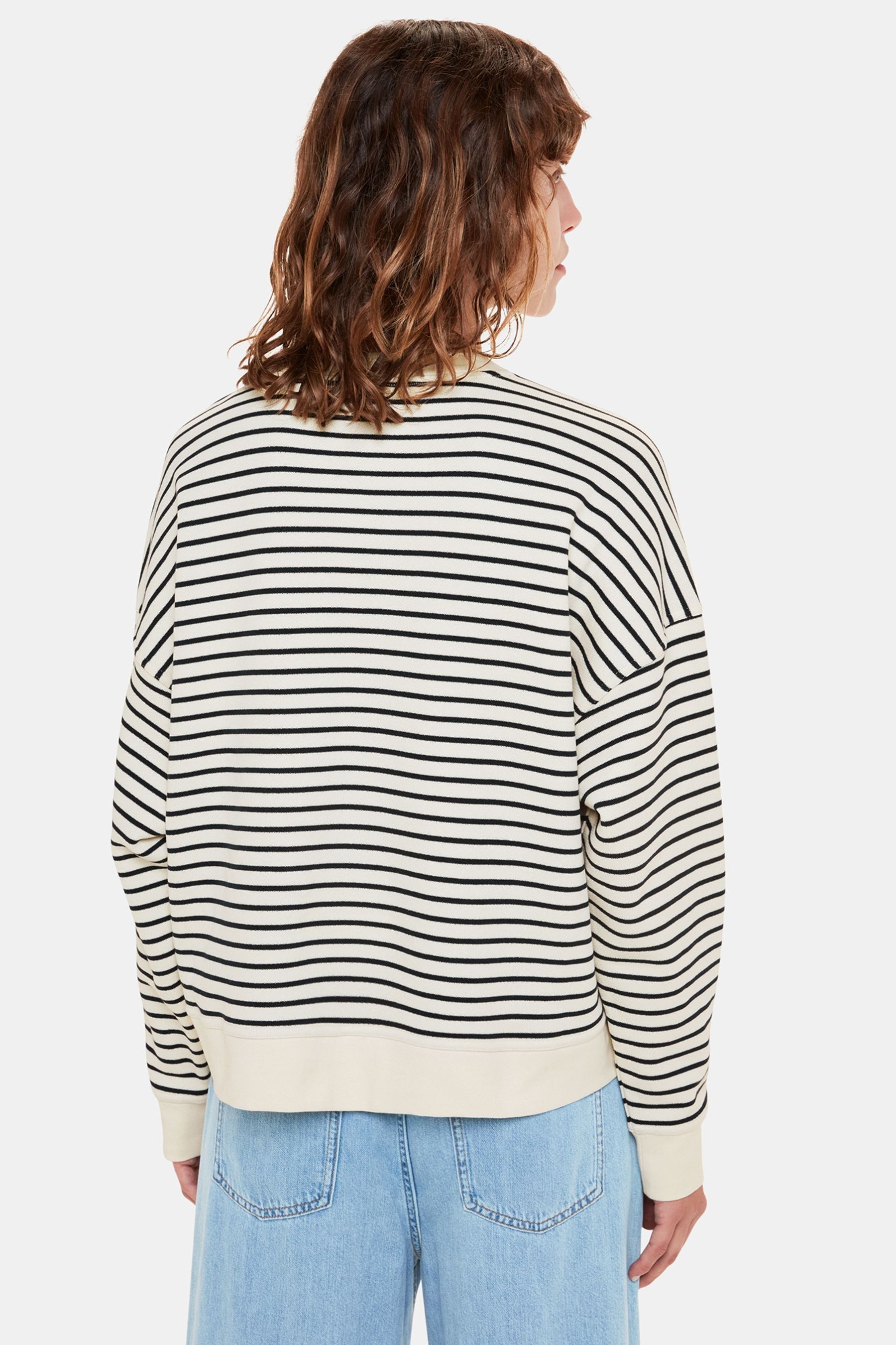 Buy Whistles White Stripe 100 Cotton Sweater from Next Canada