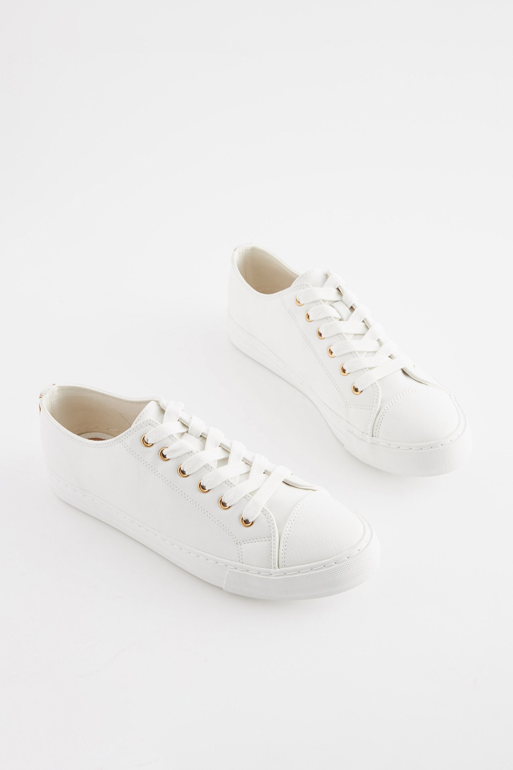 Buy White Extra Wide Fit Forever Comfort Patent Baseball Trainers from the Next UK online shop
