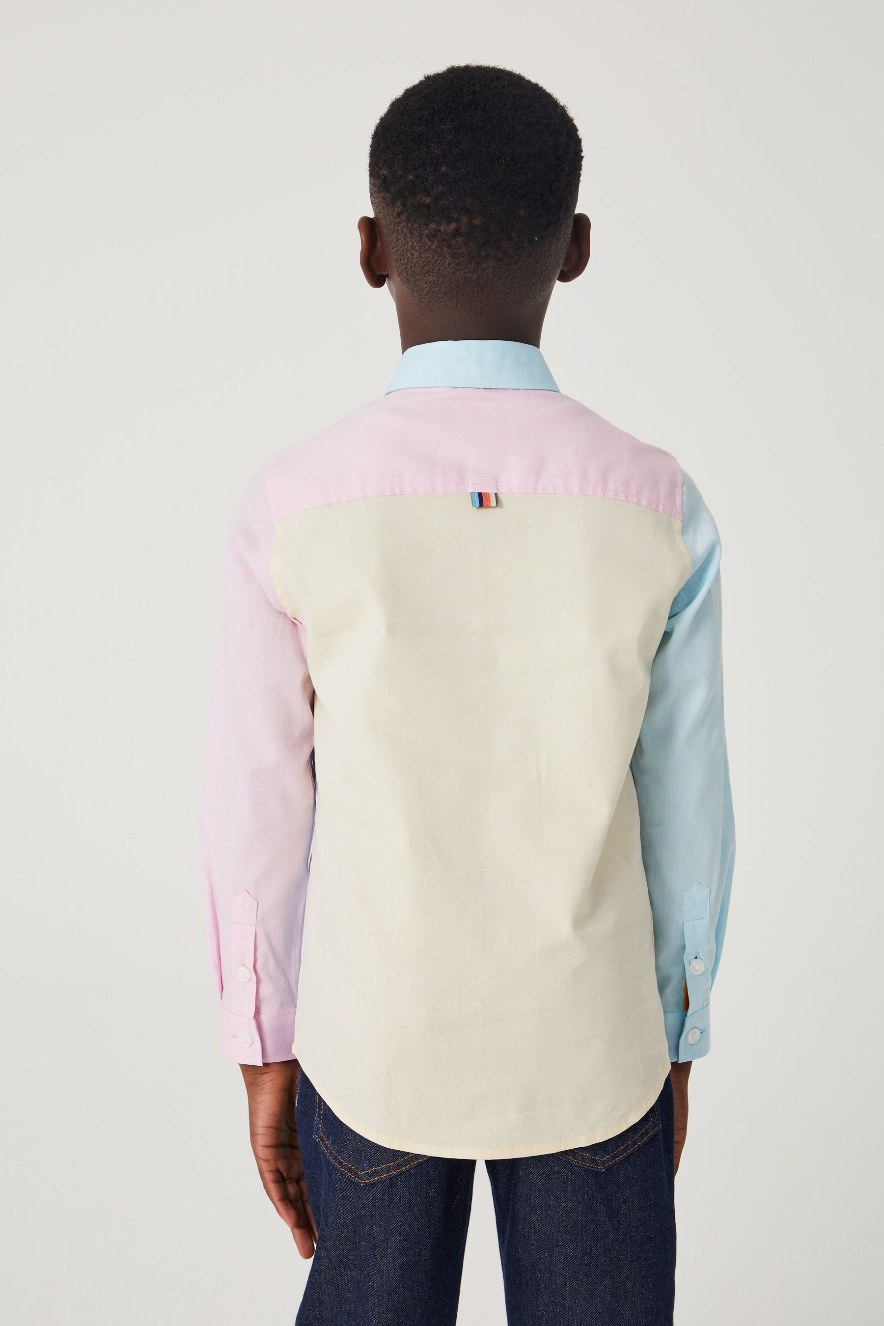 Ralph lauren pastel colour block shirt clearance