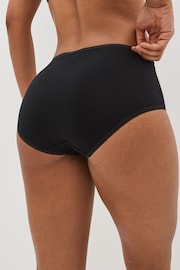 Black/White/Nude Midi Cotton Rich Knickers 4 Pack - Image 3 of 8