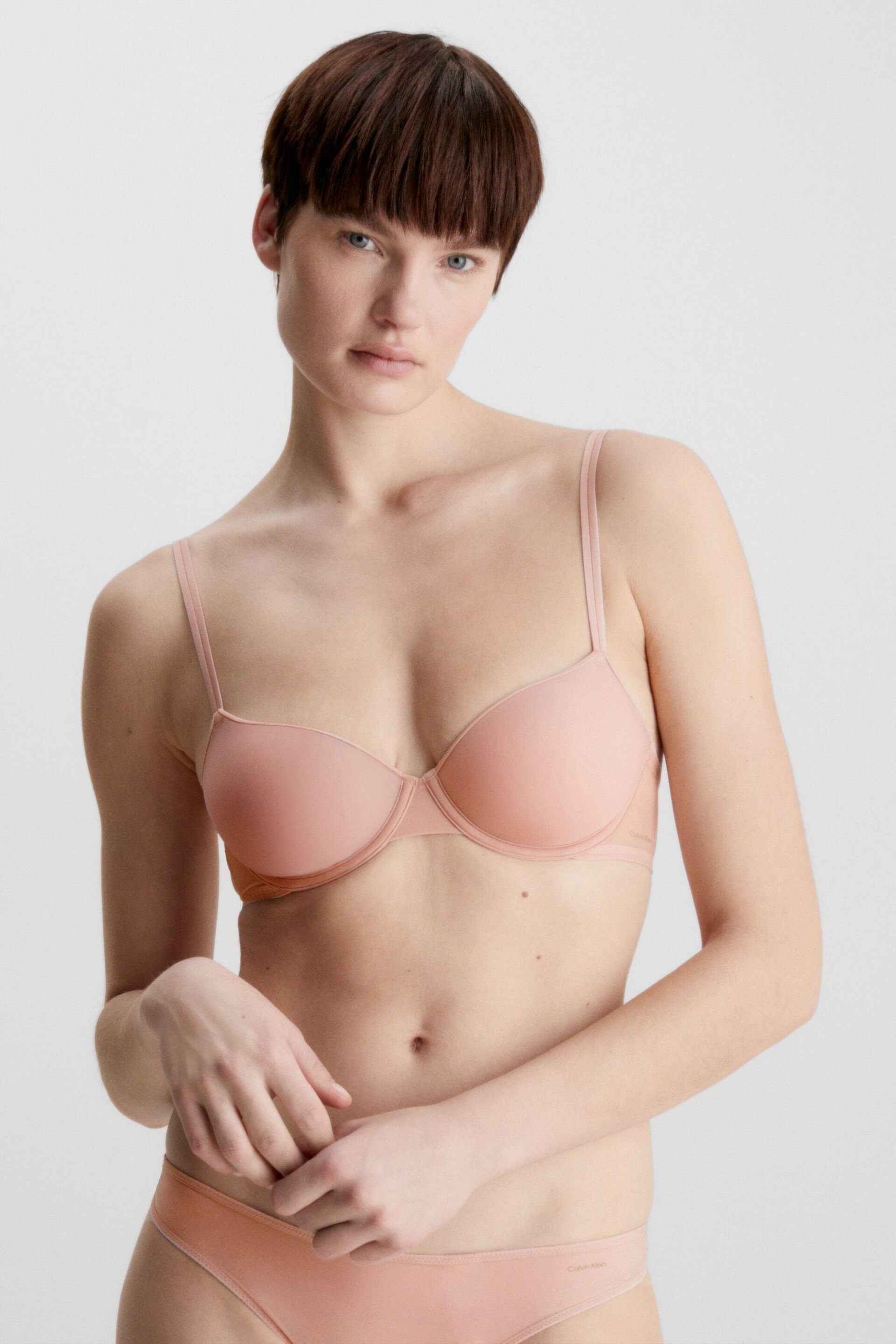 Calvin Klein Pink Sheer Marquisette T-Shirt Bra - Image 1 of 5