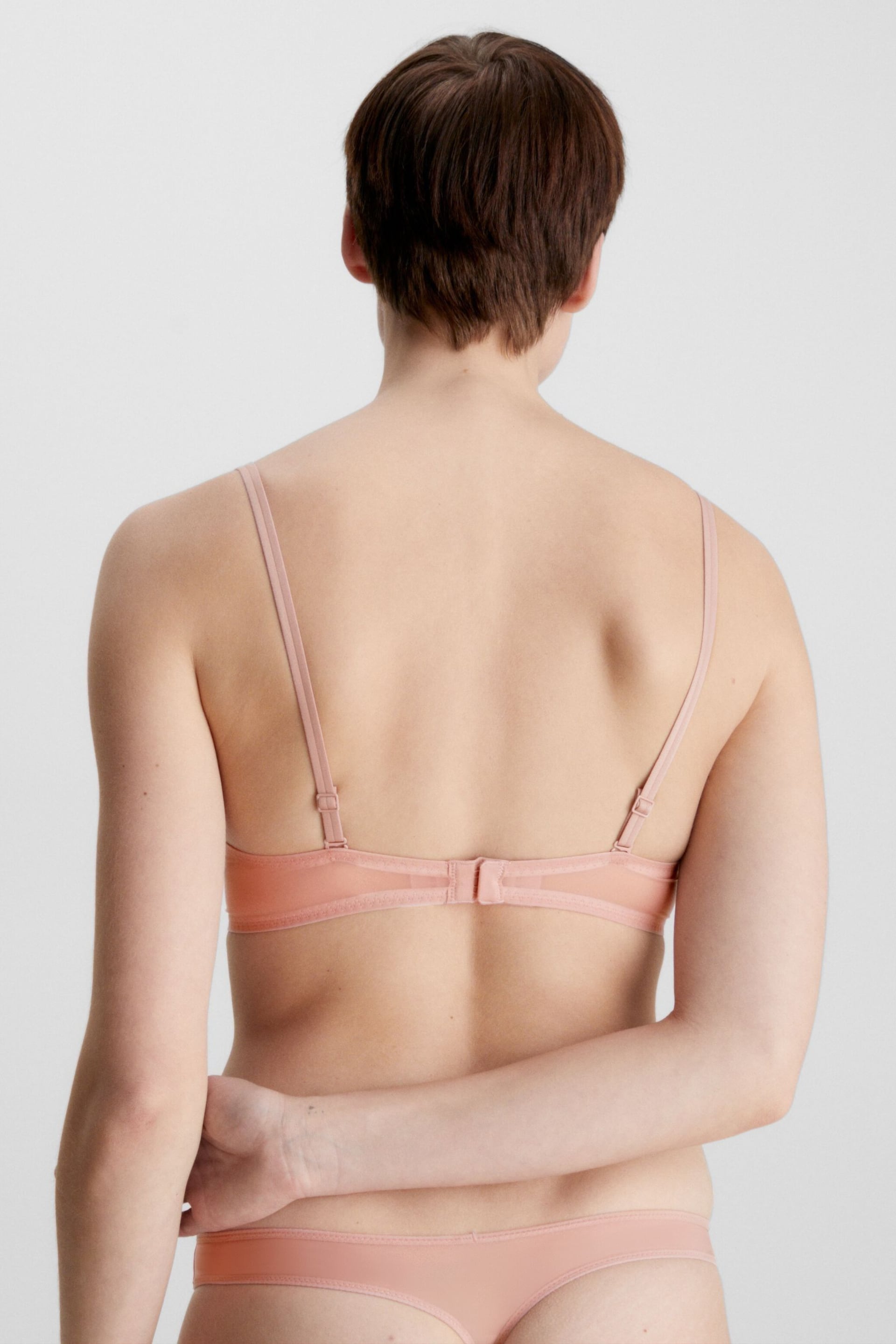 Calvin Klein Pink Sheer Marquisette T-Shirt Bra - Image 2 of 5