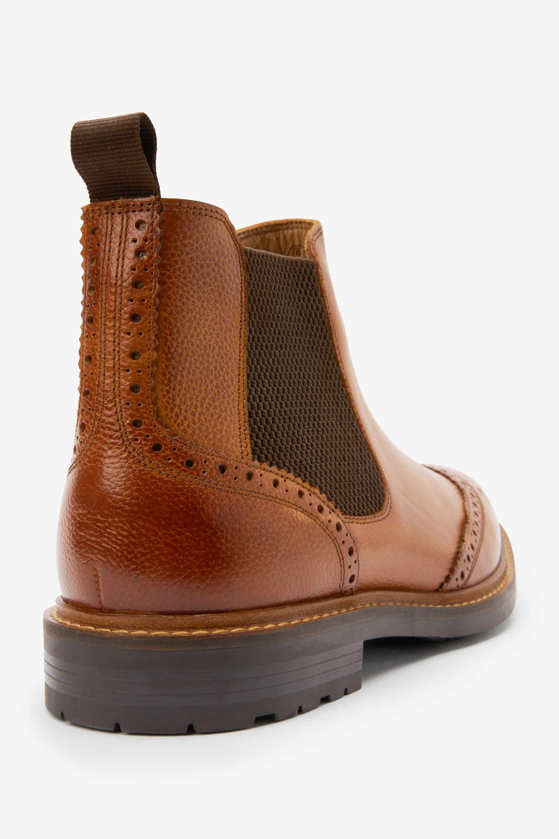 Tan Brown Modern Heritage Brogue Boots - Image 3 of 4