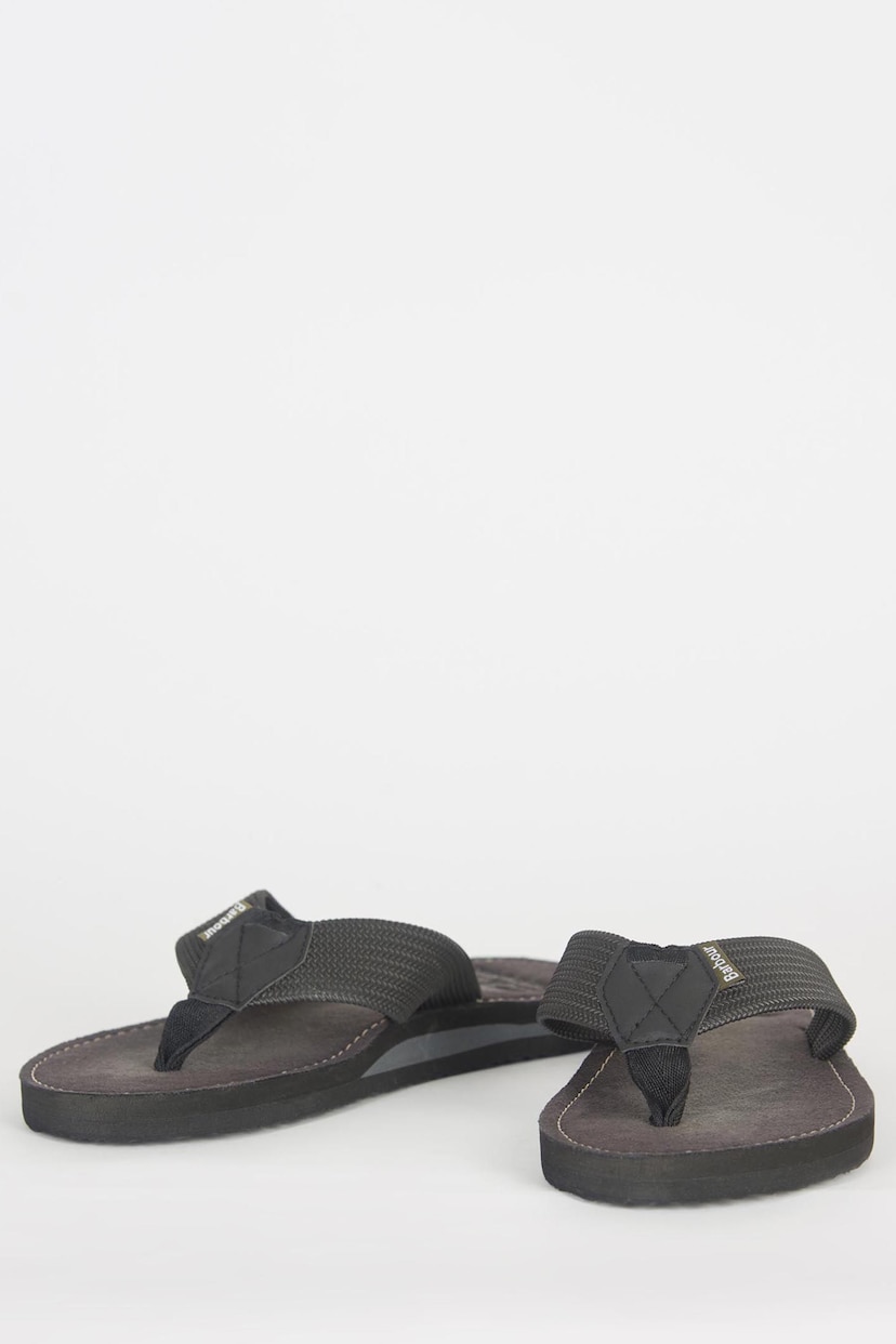 Barbour® Black Toeman Beach Sandals - Image 3 of 6