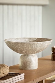 Natural Marble Effect Resin Sculptural Bowl - Image 1 of 5