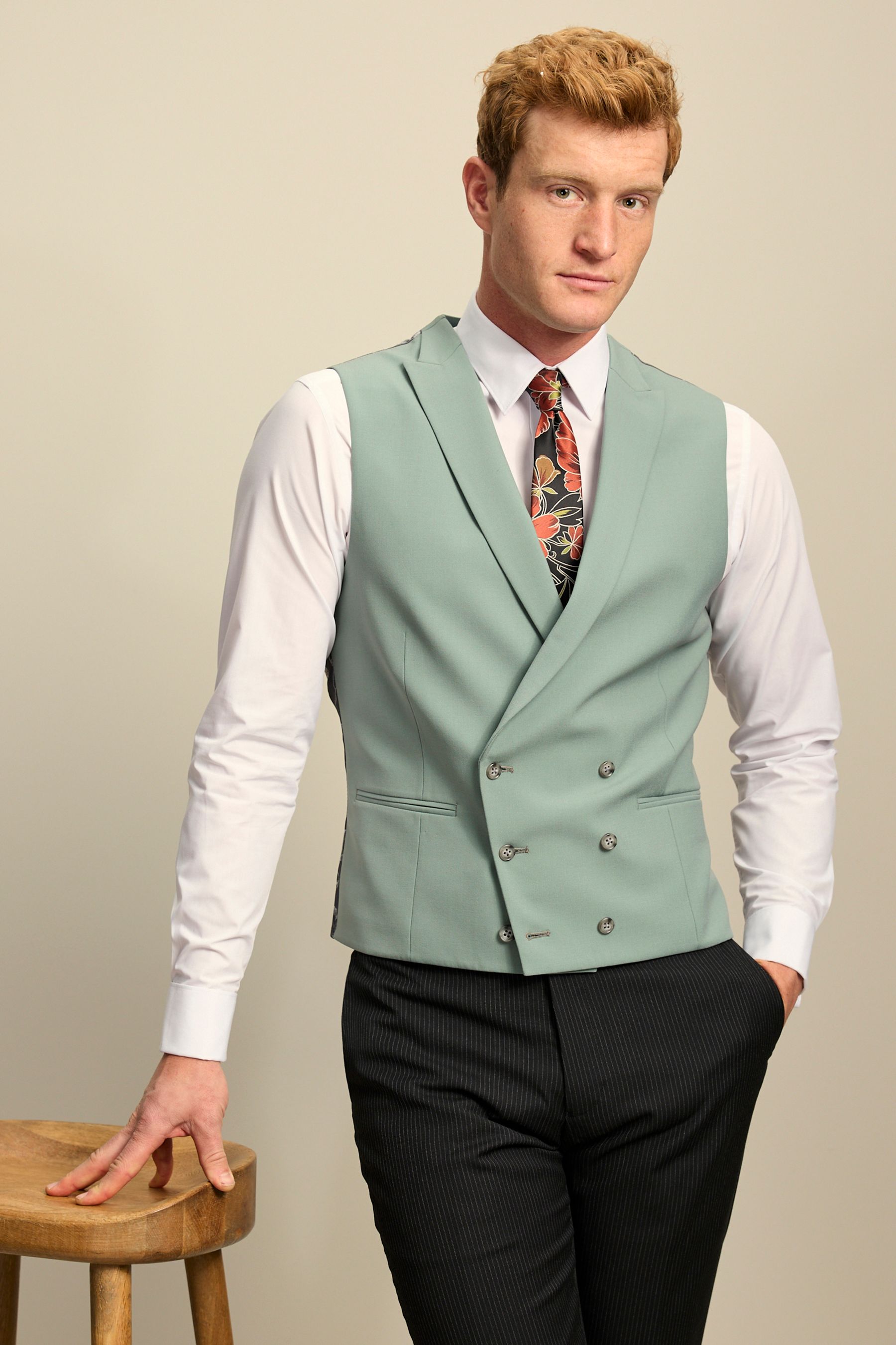 Buy Sage Green Morning Suit Waistcoat from Next Lithuania