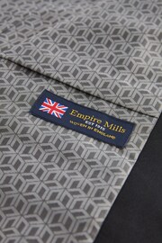 Black Slim Fit Signature Empire Mills British Fabric Herringbone Suit Waistcoat - Image 7 of 9