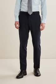 Navy Blue Slim Fit Essential Suit Trousers - Image 1 of 10