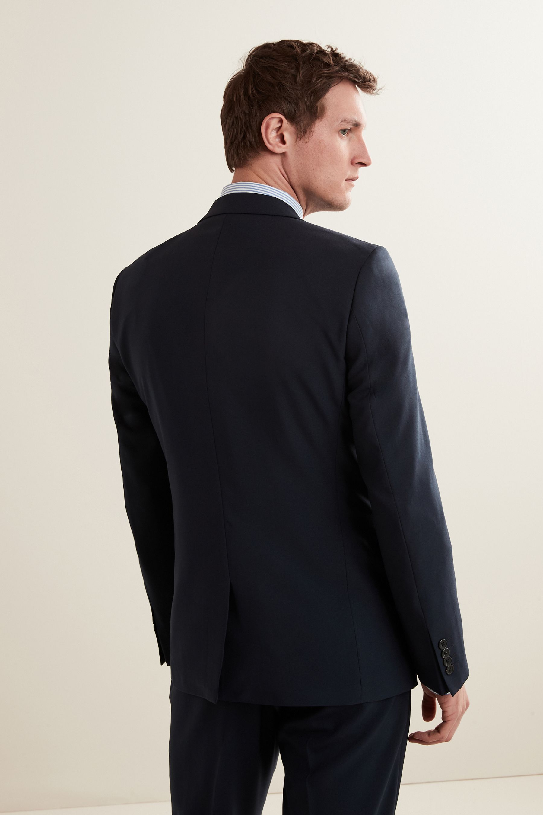 Next navy slim fit suit on sale