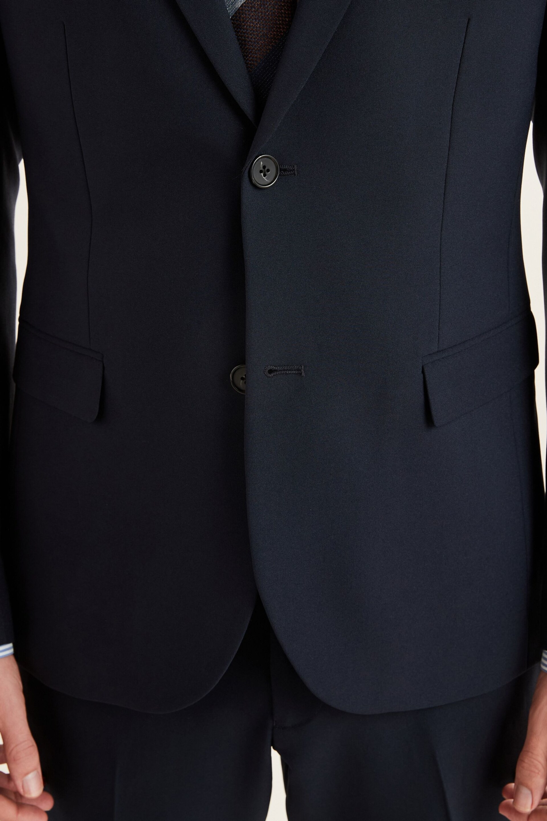 Navy Regular Fit Essential Suit Jacket - Image 6 of 13