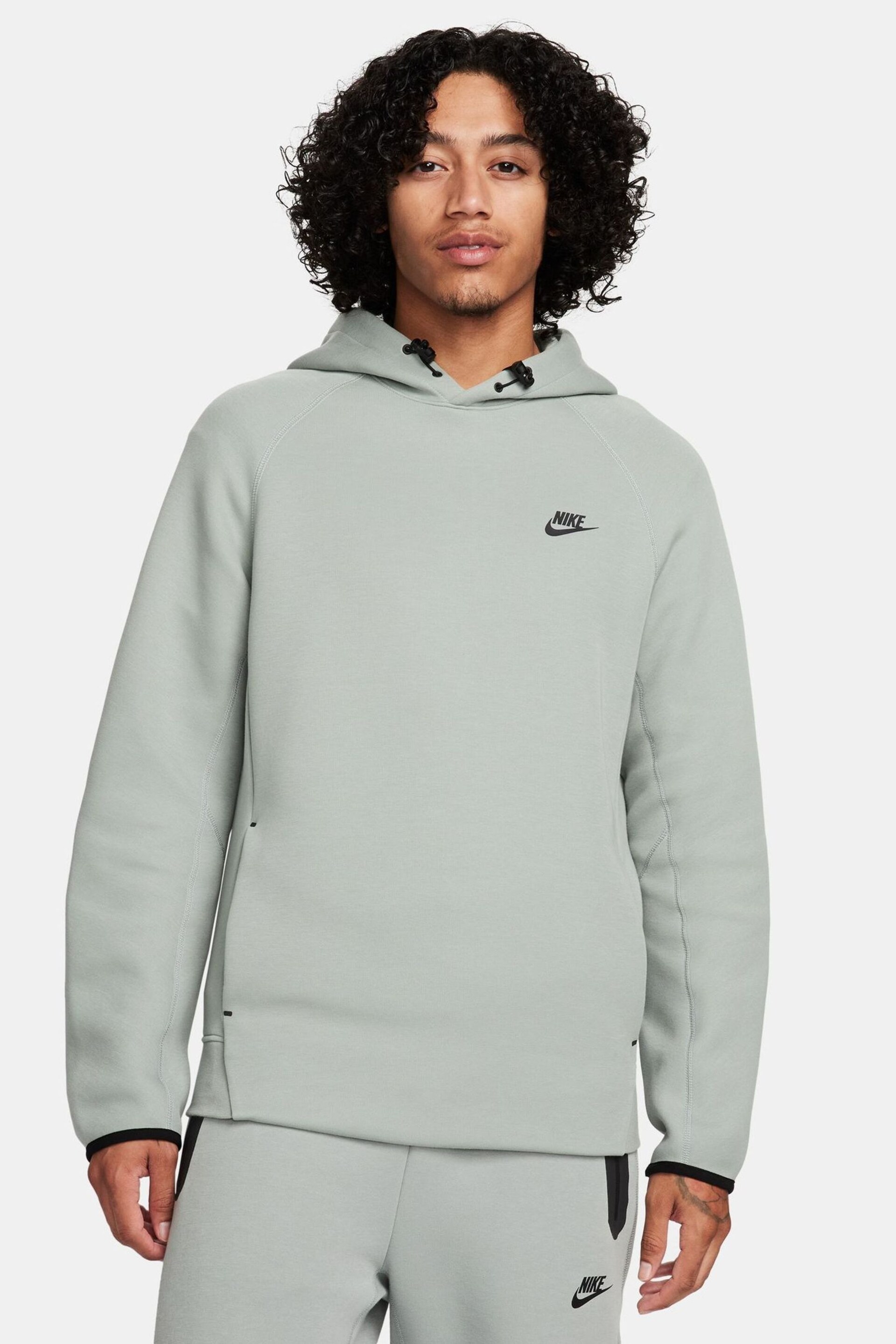 Nike Green Tech Fleece Pullover Hoodie - Image 1 of 10