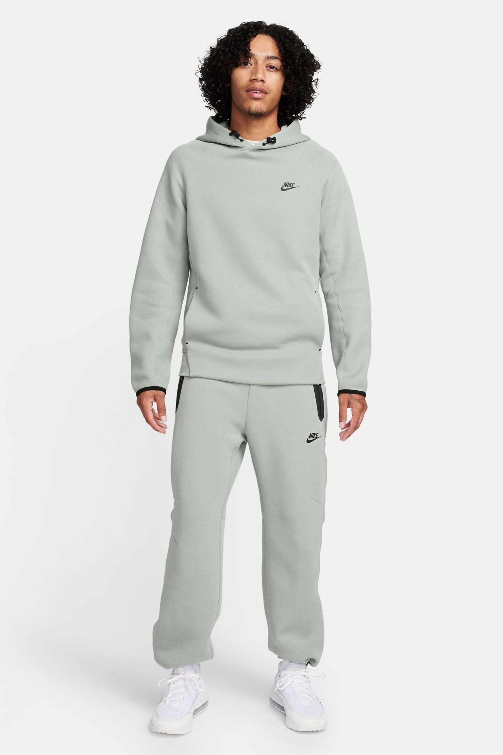 Nike Green Tech Fleece Pullover Hoodie - Image 3 of 10