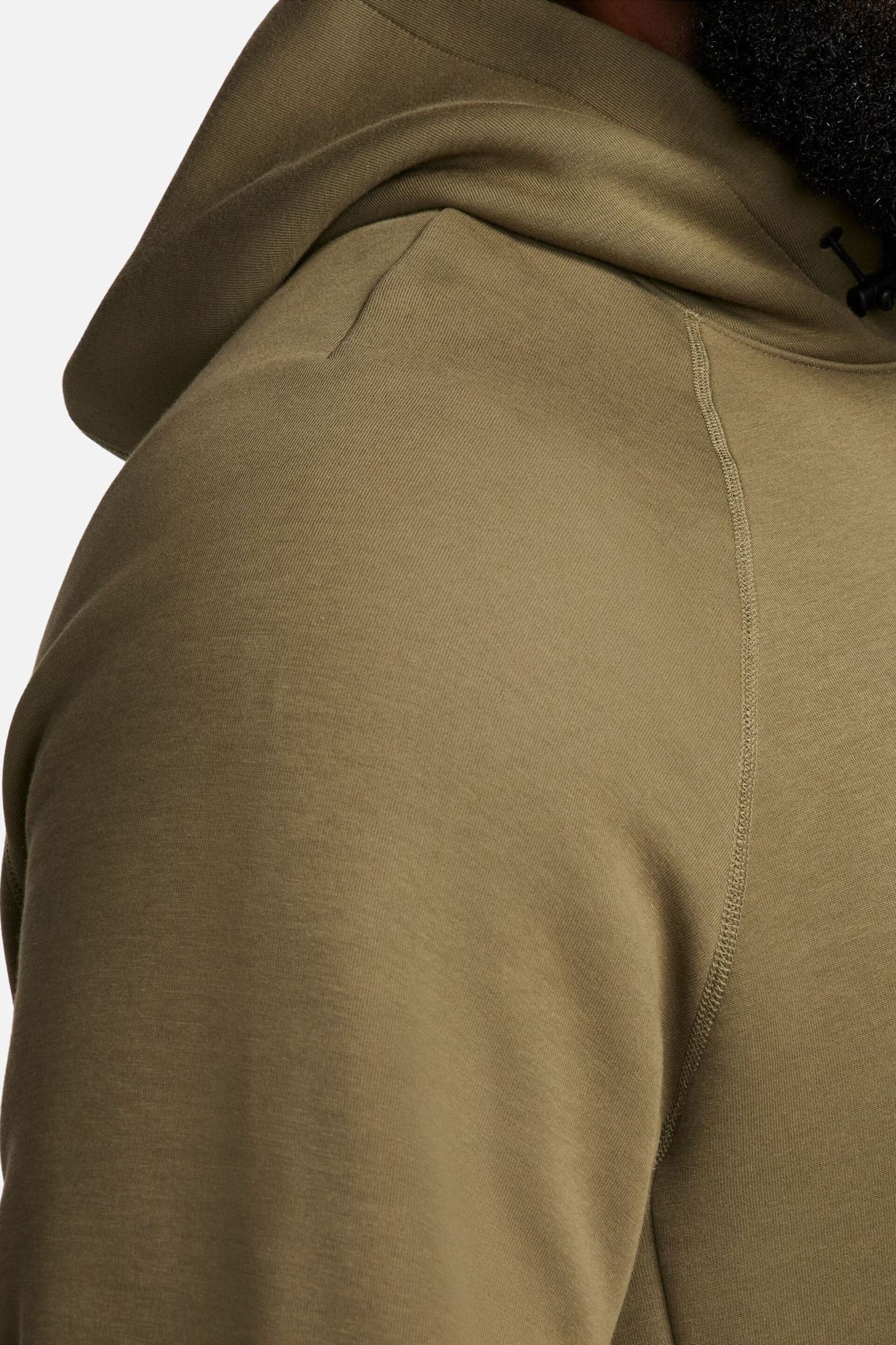 Nike Olive Green Tech Fleece Pullover Hoodie - Image 10 of 17