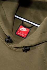 Nike Olive Green Tech Fleece Pullover Hoodie - Image 16 of 17
