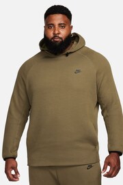 Nike Olive Green Tech Fleece Pullover Hoodie - Image 4 of 17