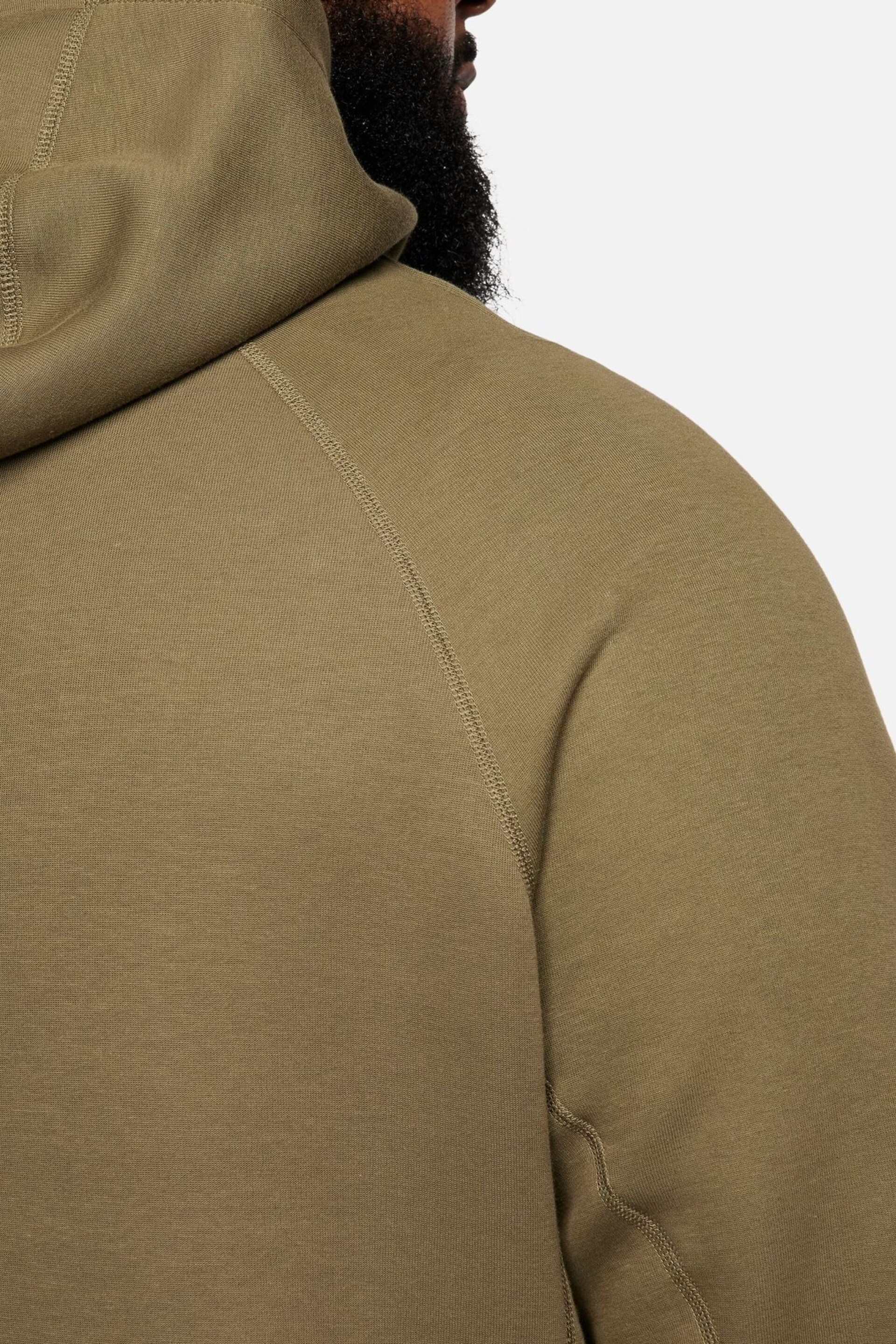 Nike Olive Green Tech Fleece Pullover Hoodie - Image 9 of 17