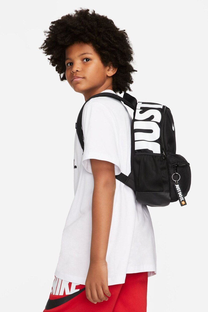 Nike Black/White Kids Brasilia JDI Mini Backpack (11L) - Image 1 of 8