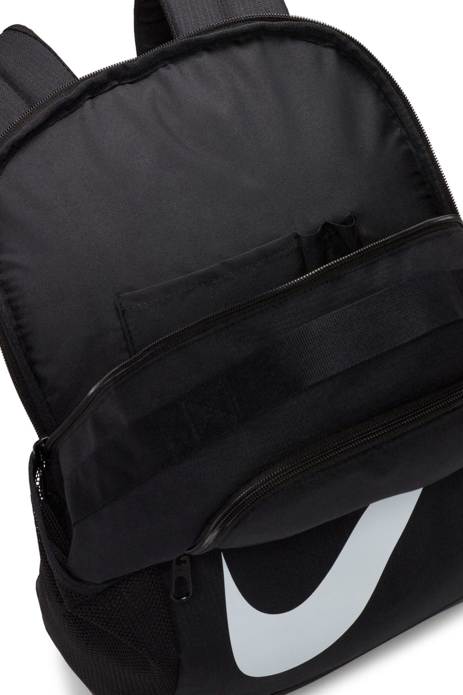 Nike Black/White Brasilia Kids Backpack - Image 7 of 10