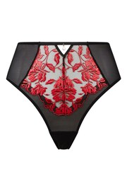 Ann Summers Black The Hero High Waist Floral Print Brazilian Briefs - Image 7 of 7