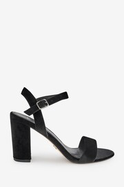 Novo Black Regular Fit Mills Block Heel Two Part Sandals - Image 3 of 5