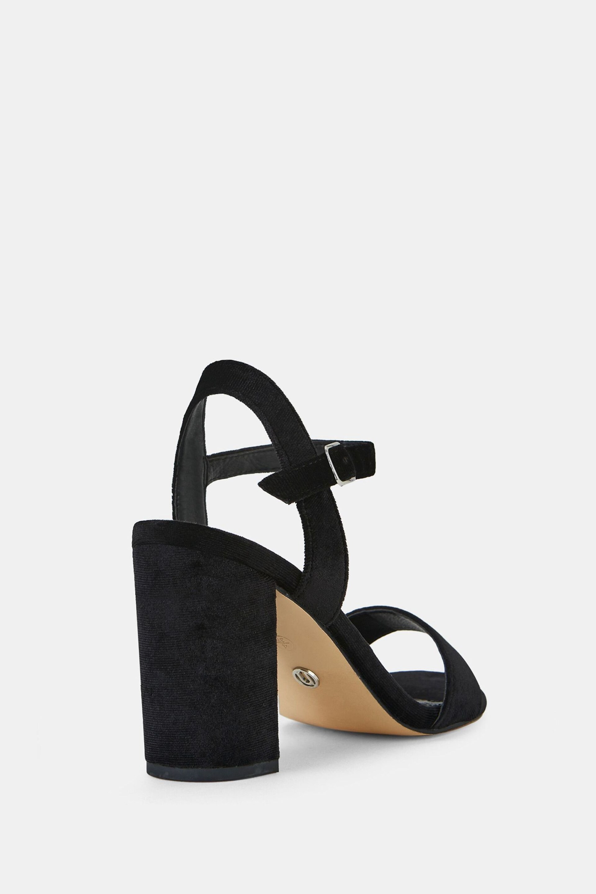 Novo Black Regular Fit Mills Block Heel Two Part Sandals - Image 5 of 5