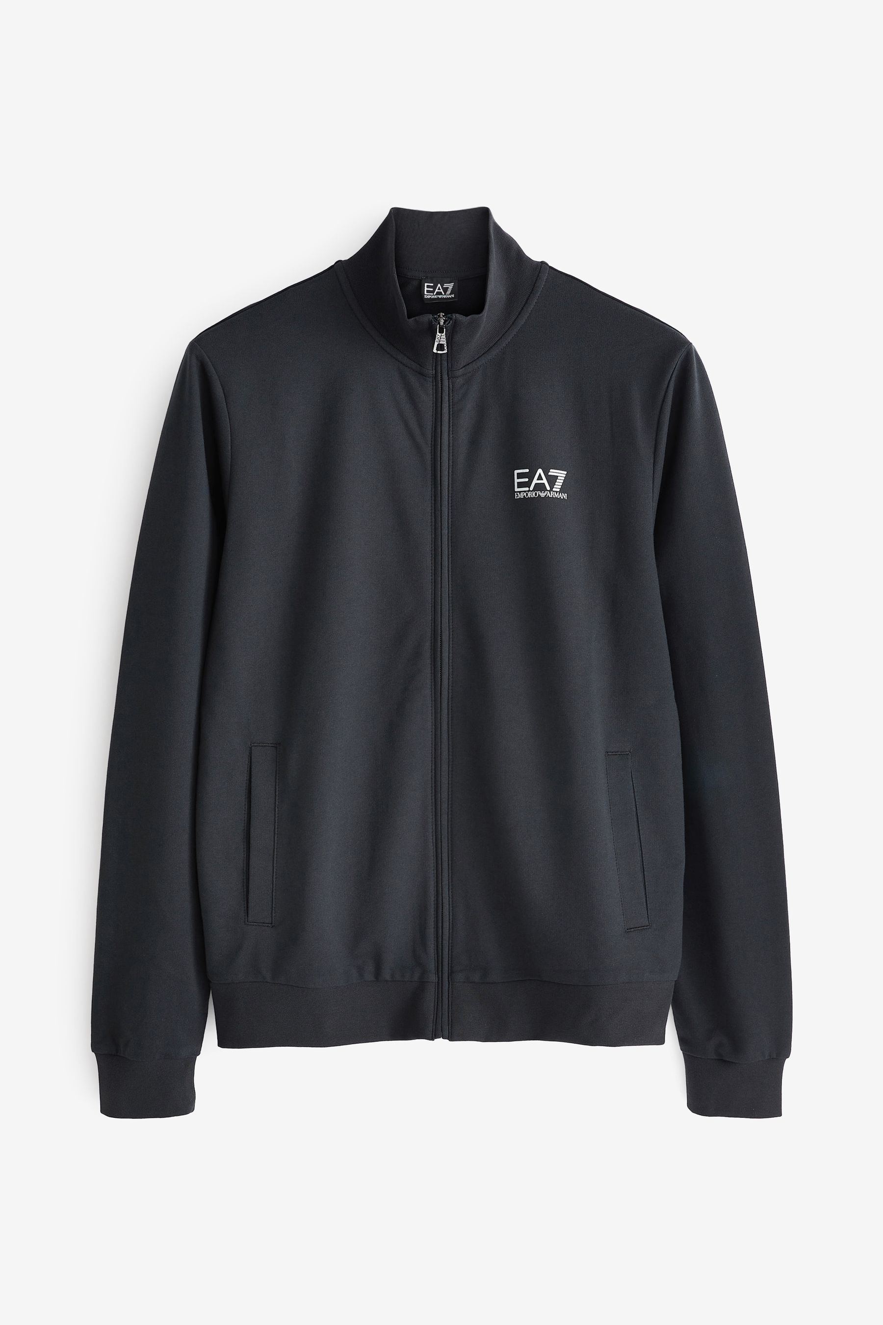 Buy Emporio Armani EA7 Navy Zip 100 Cotton Tracksuit from Next Luxembourg