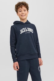 JACK & JONES Blue Logo Hoodie - Image 1 of 7