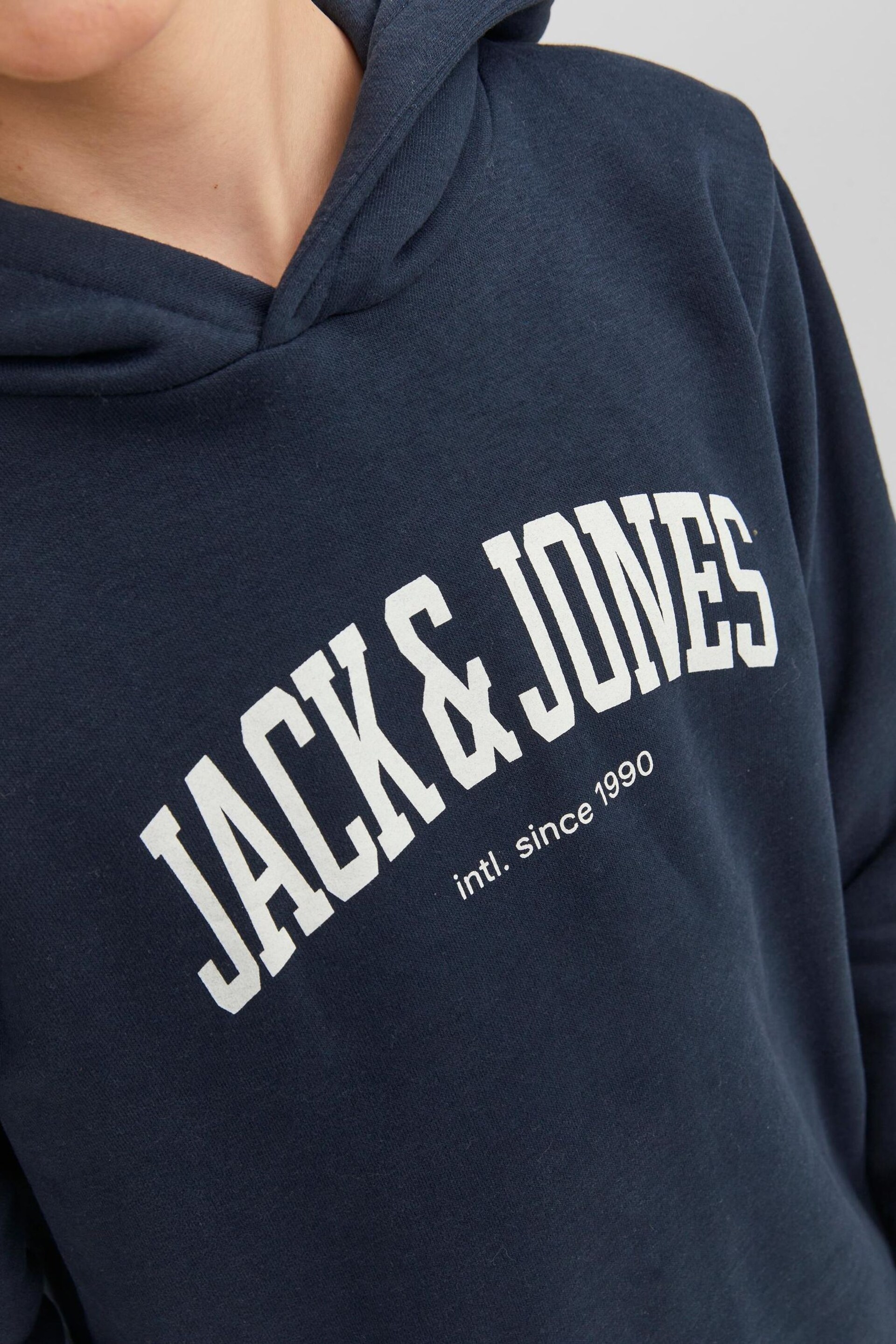 JACK & JONES Blue Logo Hoodie - Image 5 of 7